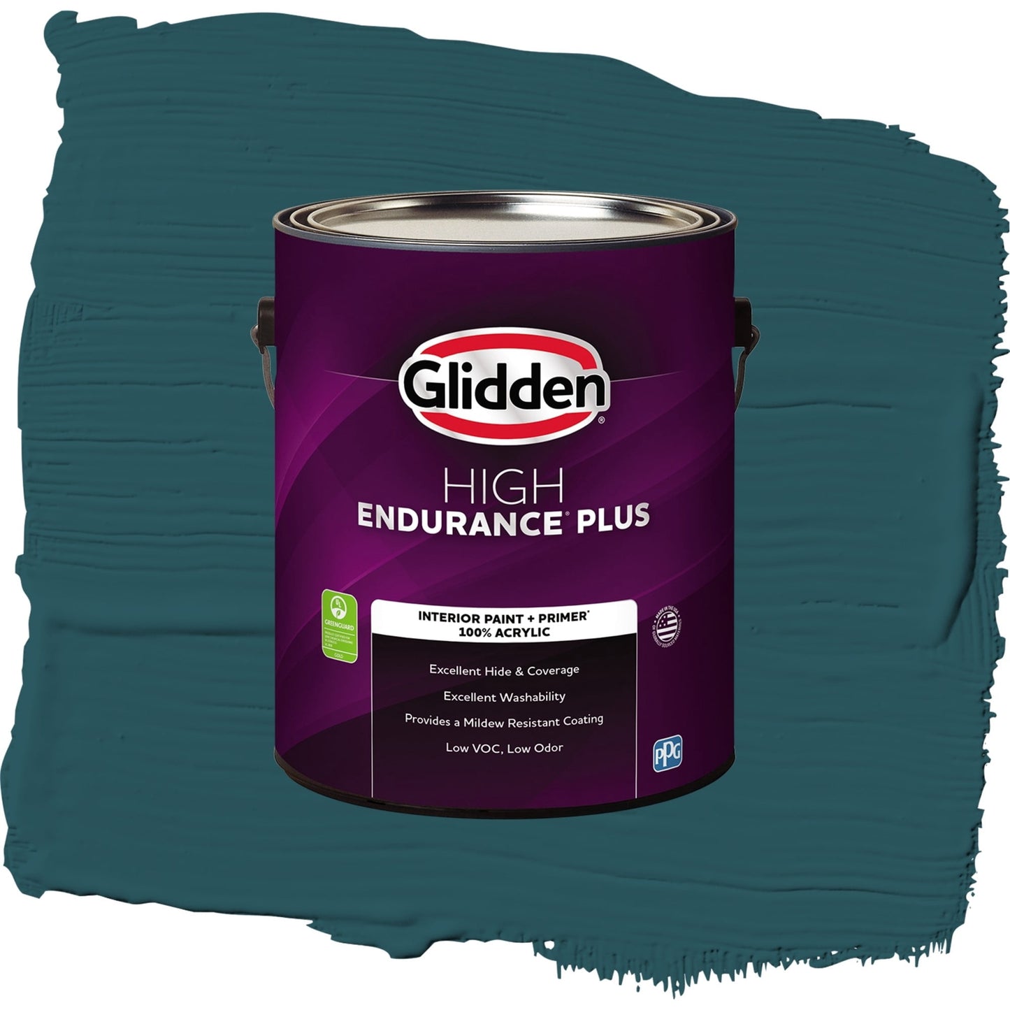 Glidden HEP Deep Emerald Interior Paint + Primer Flat , 1 Gallon