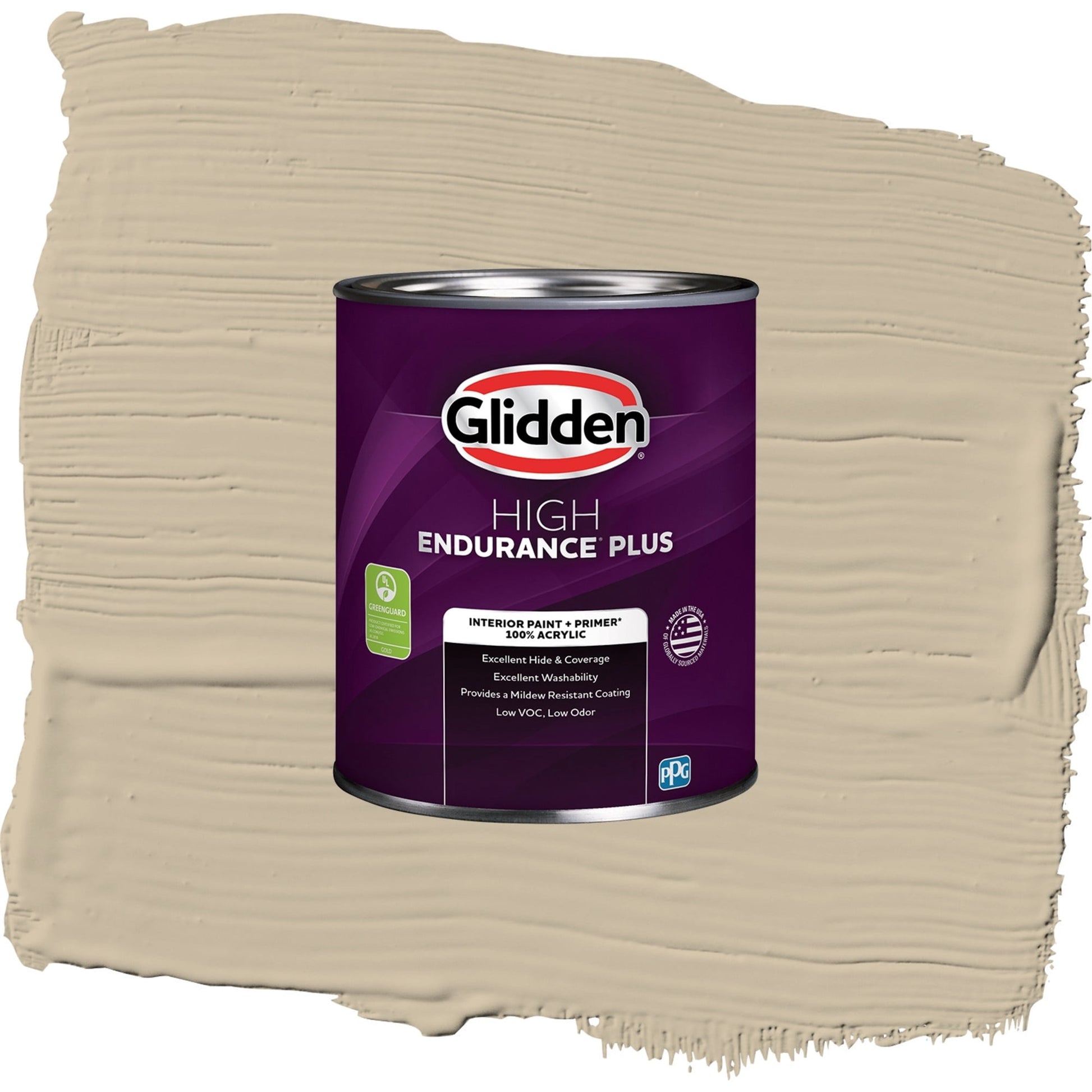 Glidden HEP Dusty Trail / Beige, Eggshell Interior Paint with Primer, 1 Quart