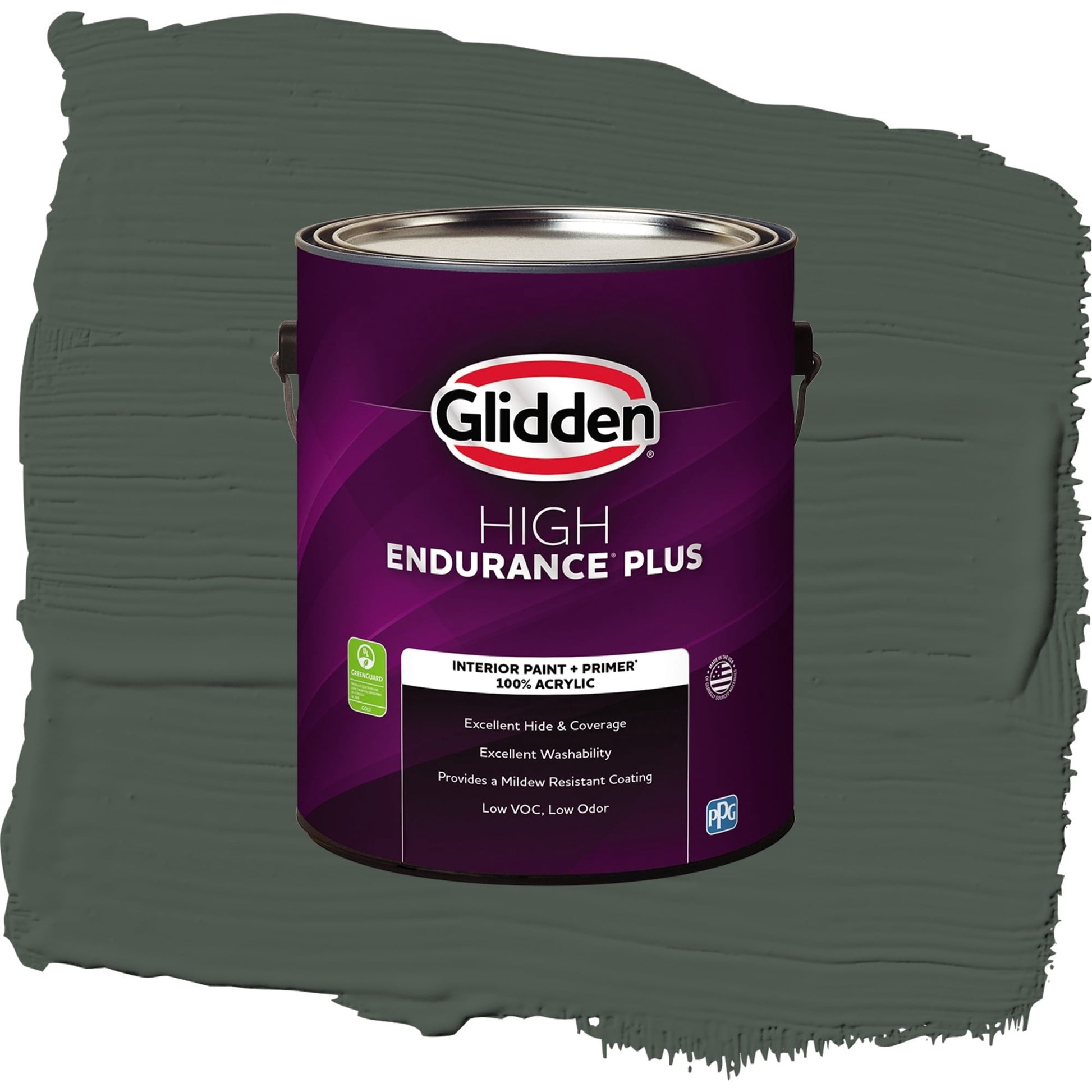 Glidden HEP Evergreen Boughs Interior Paint + Primer Semi Gloss , 1 Gallon