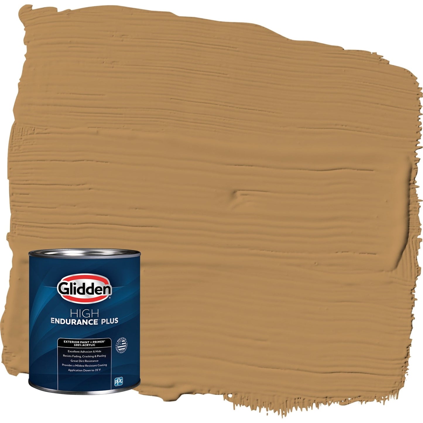 Glidden HEP Allegro / Tan Satin Exterior Paint with Primer, 1 Quart