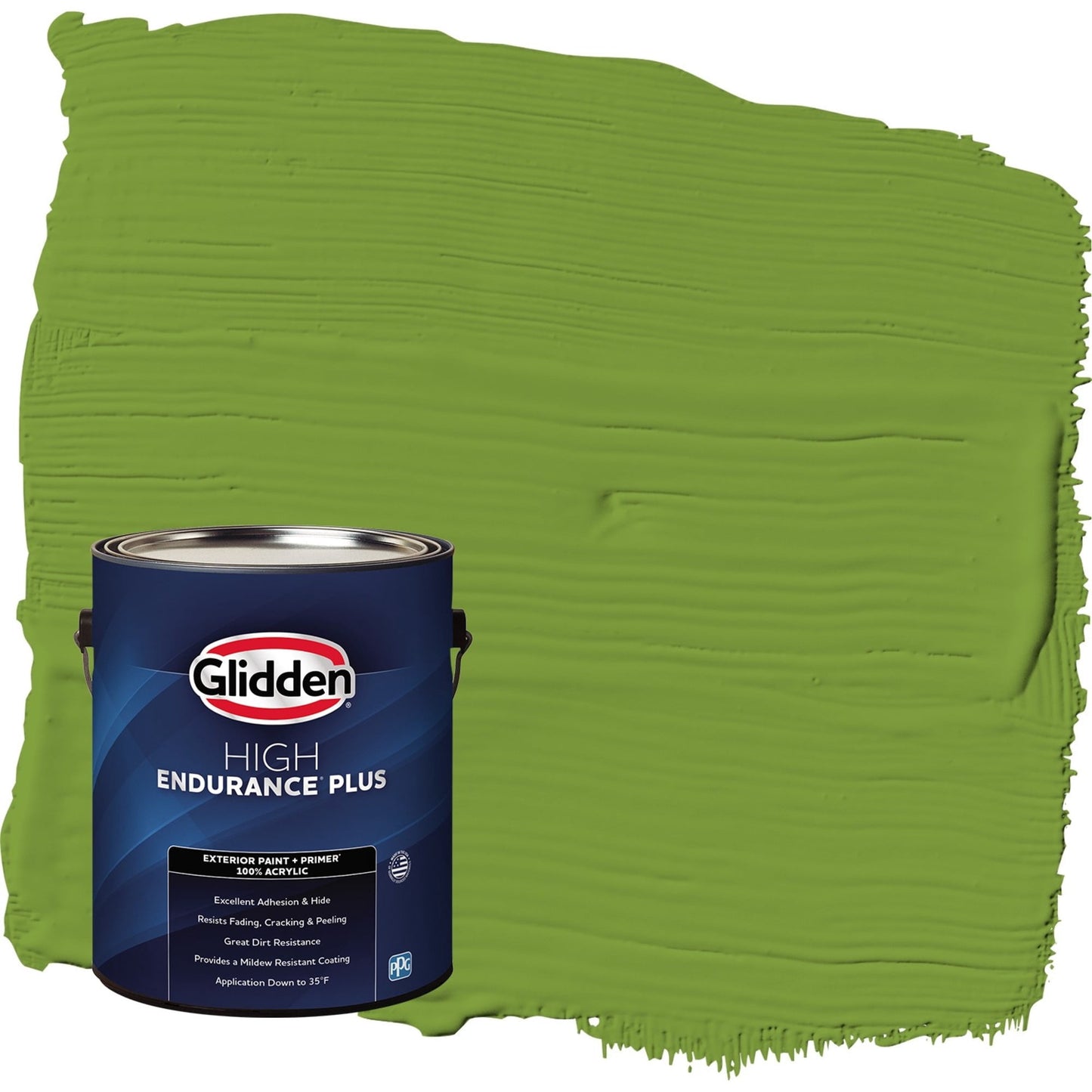 Glidden HEP Antique Moss / Green Satin Exterior Paint with Primer, 1 Gallon