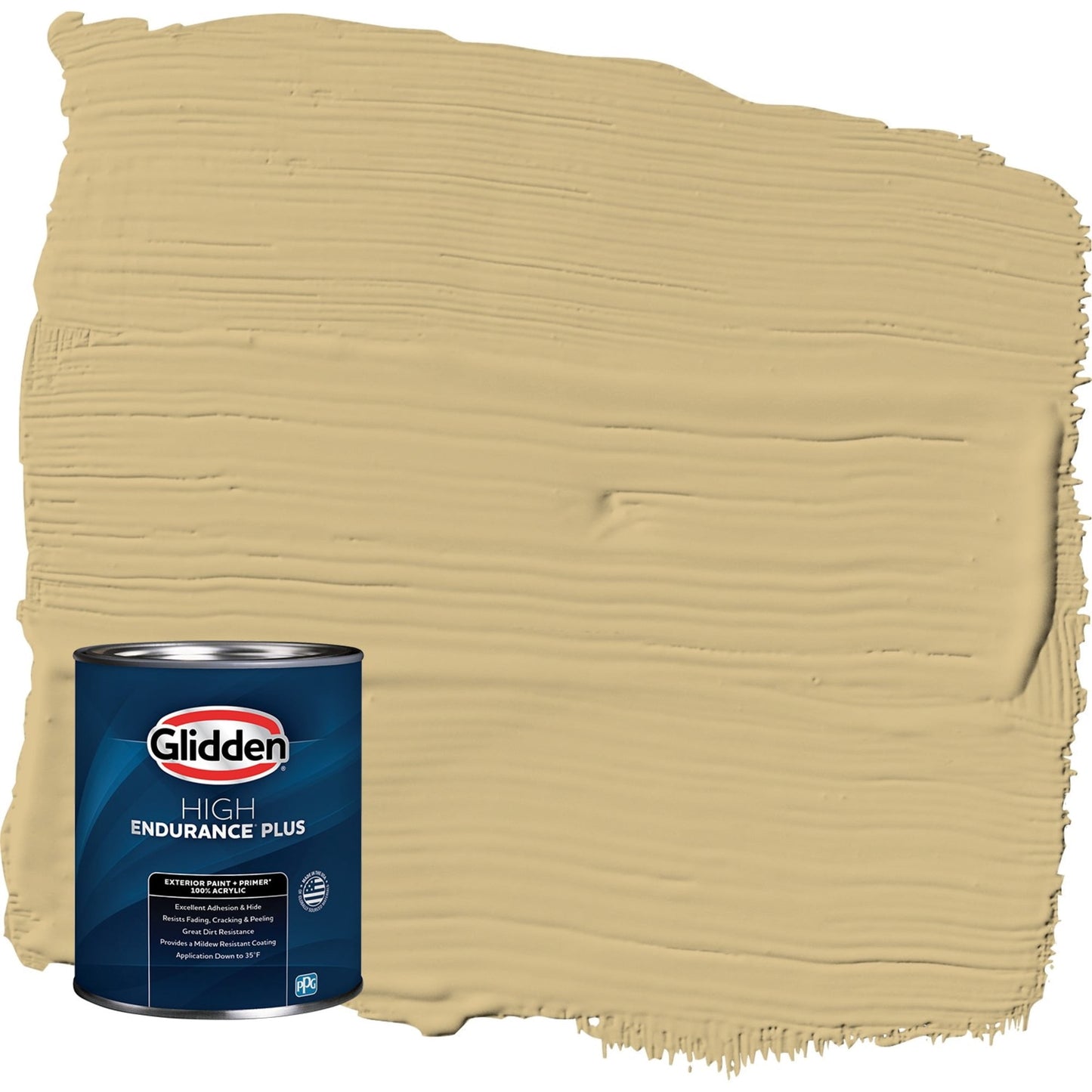 Glidden HEP Appalachian Trail / Yellow Satin Exterior Paint with Primer, 1 Quart