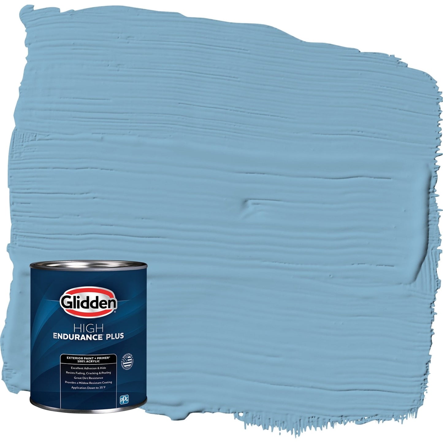 Glidden HEP Arabella / Blue Semi-Gloss Exterior Paint with Primer, 1 Quart