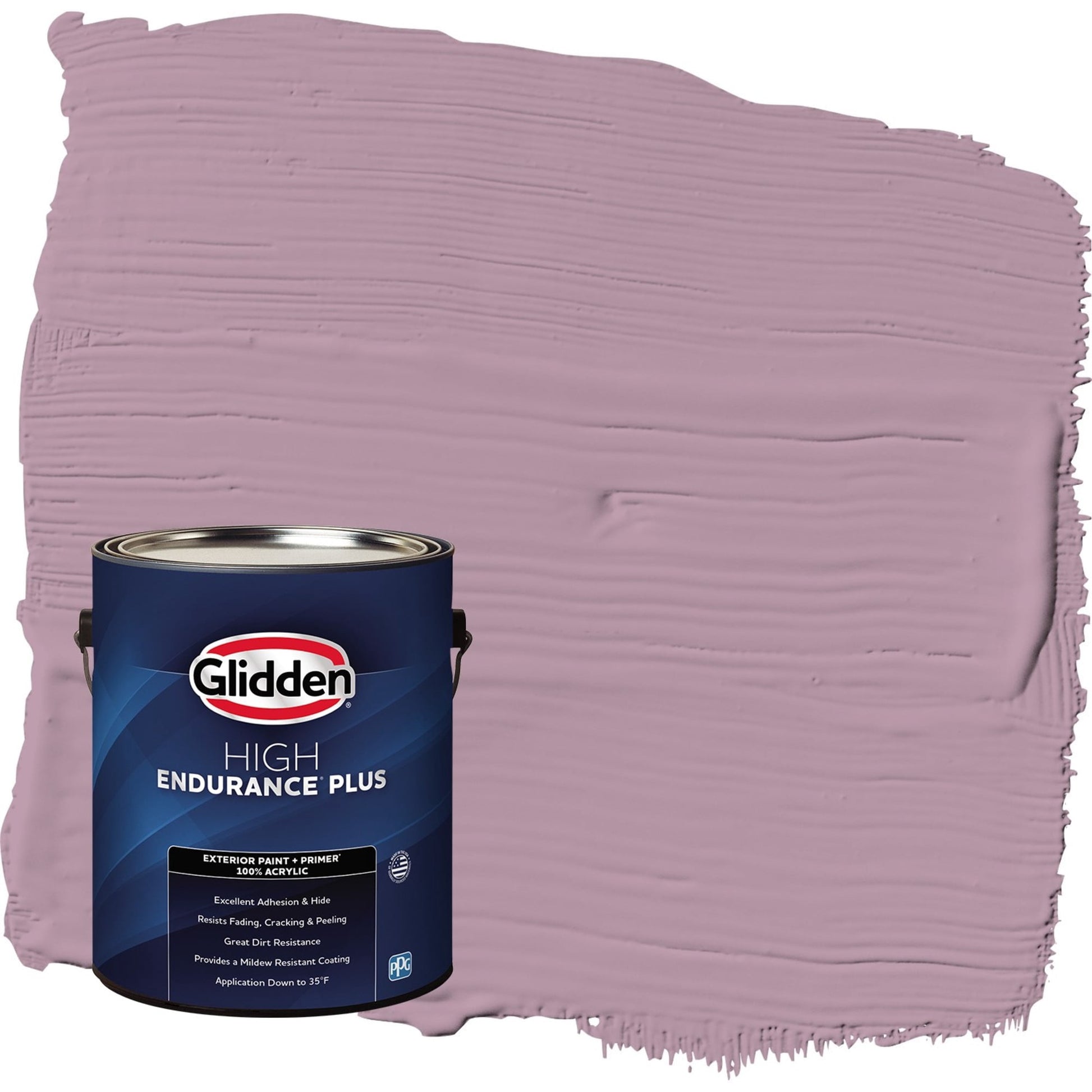 Glidden HEP Ashberry / Purple Flat Exterior Paint with Primer, 1 Gallon
