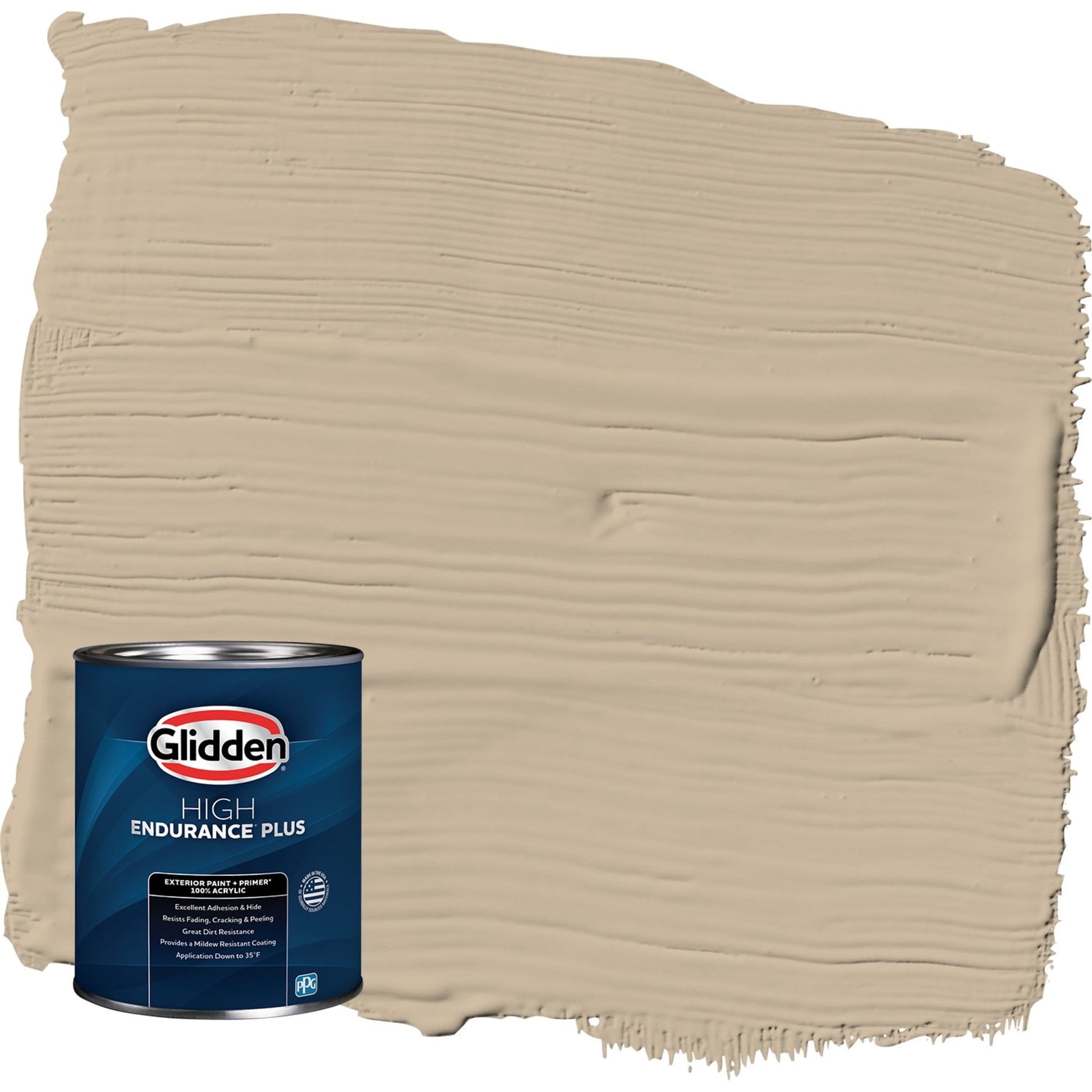 Glidden HEP Best Beige / Beige Semi-Gloss Exterior Paint with Primer, 1 Quart