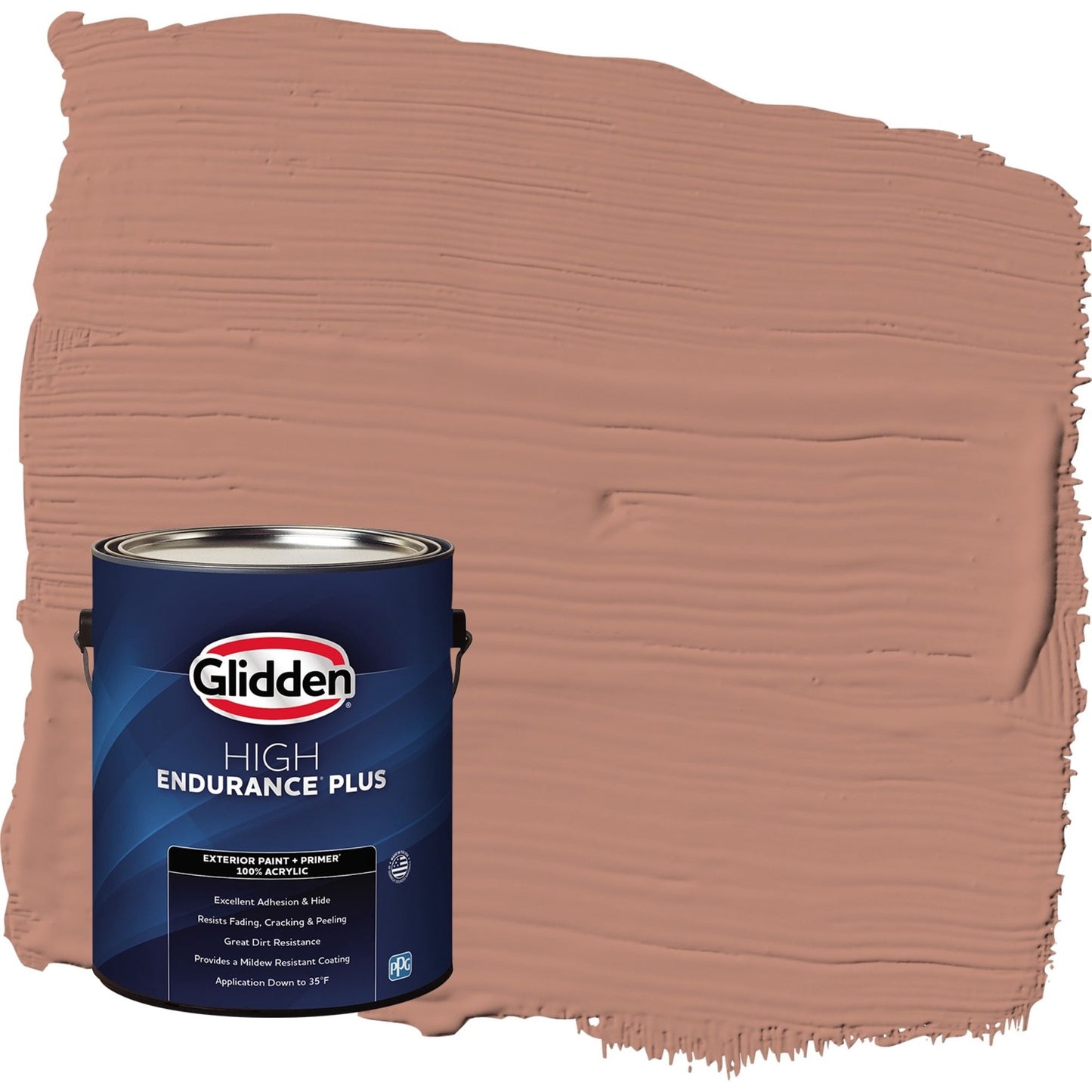 Glidden HEP Big Cypress / Orange Satin Exterior Paint with Primer, 1 Gallon