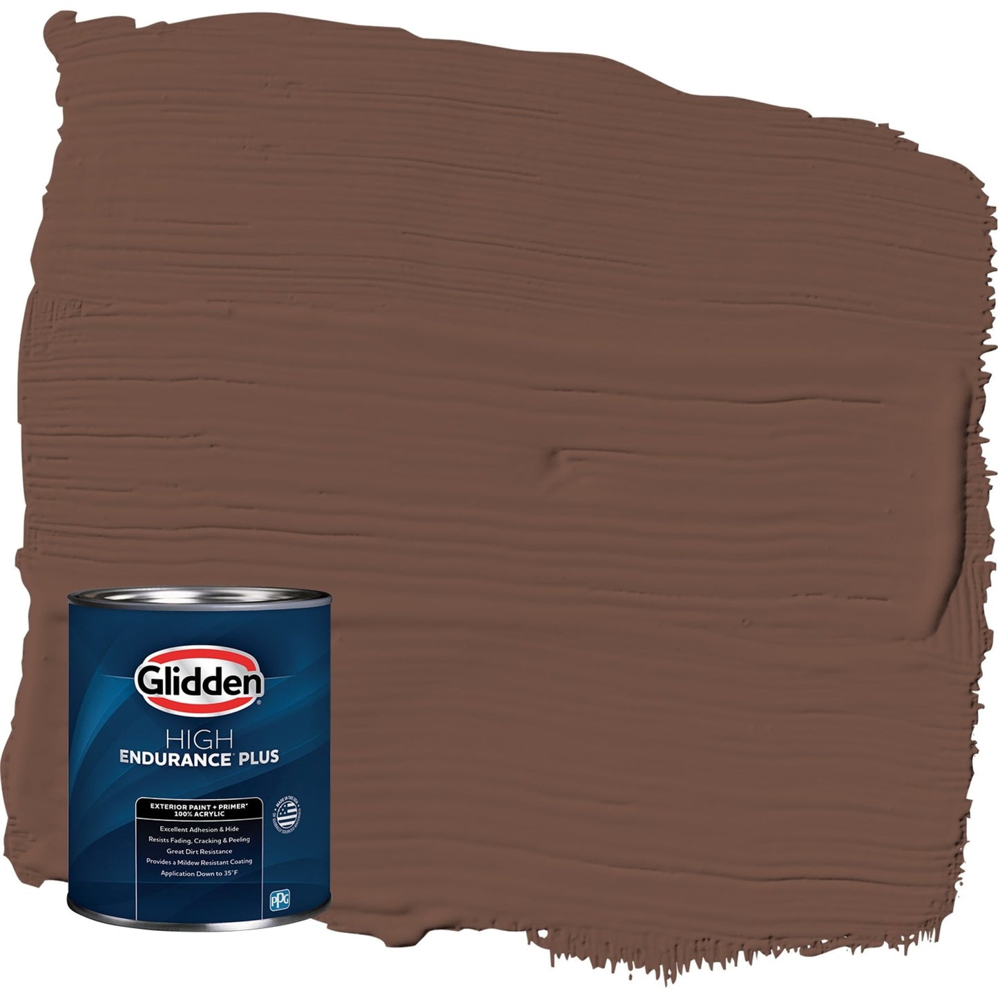 Glidden HEP Bigfoot / Brown Semi-Gloss Exterior Paint with Primer, 1 Quart