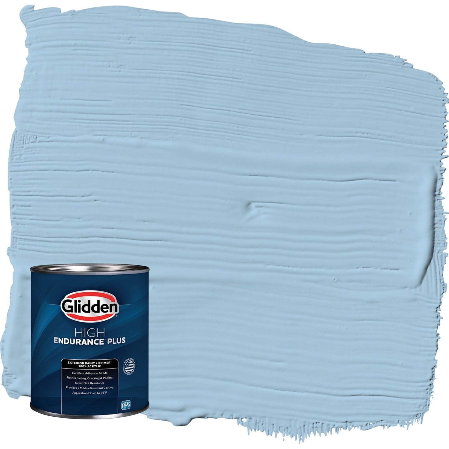 Glidden HEP Blue Bows / Blue Satin Exterior Paint with Primer, 1 Quart