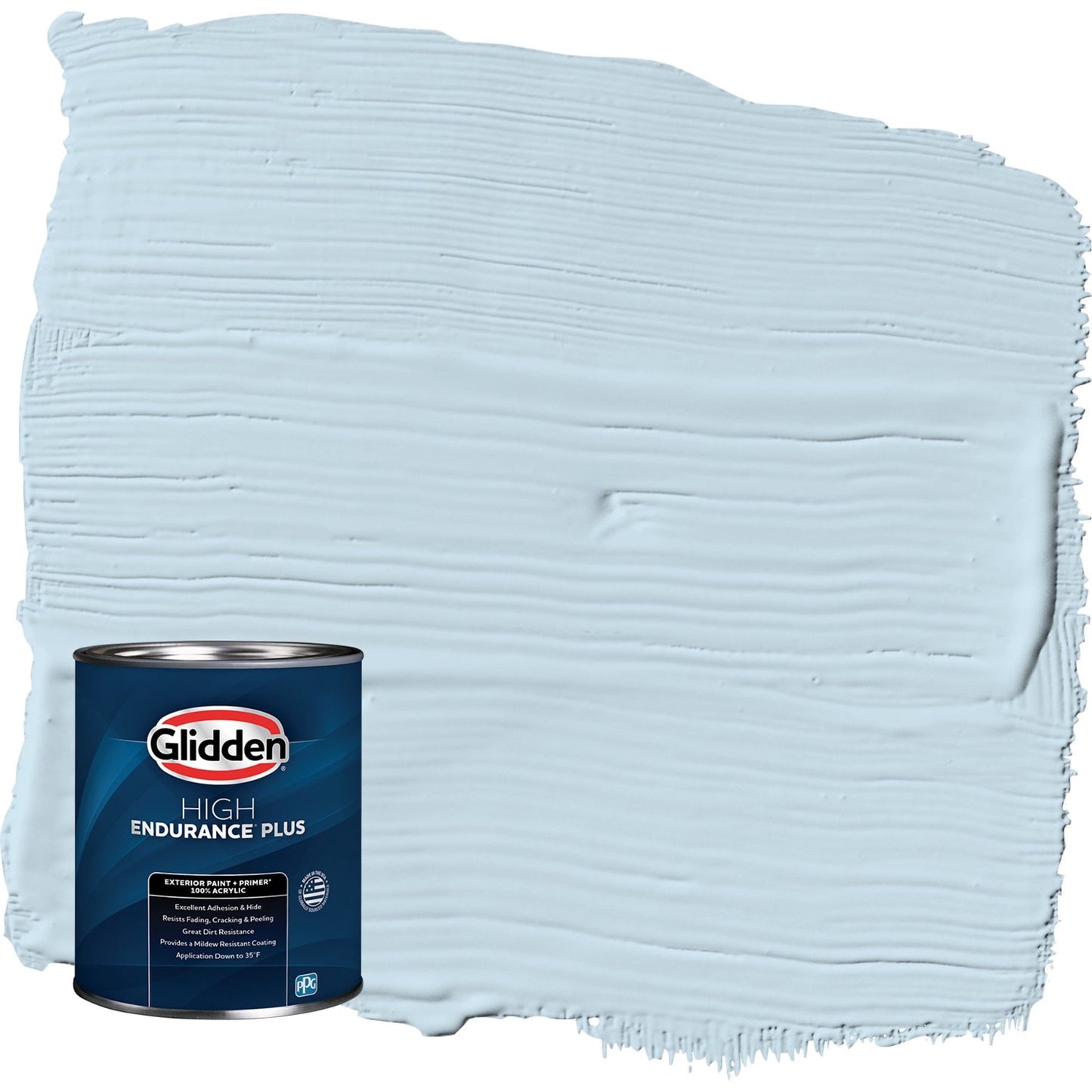 Glidden HEP Blue Pearl / Blue Semi-Gloss Exterior Paint with Primer, 1 Quart