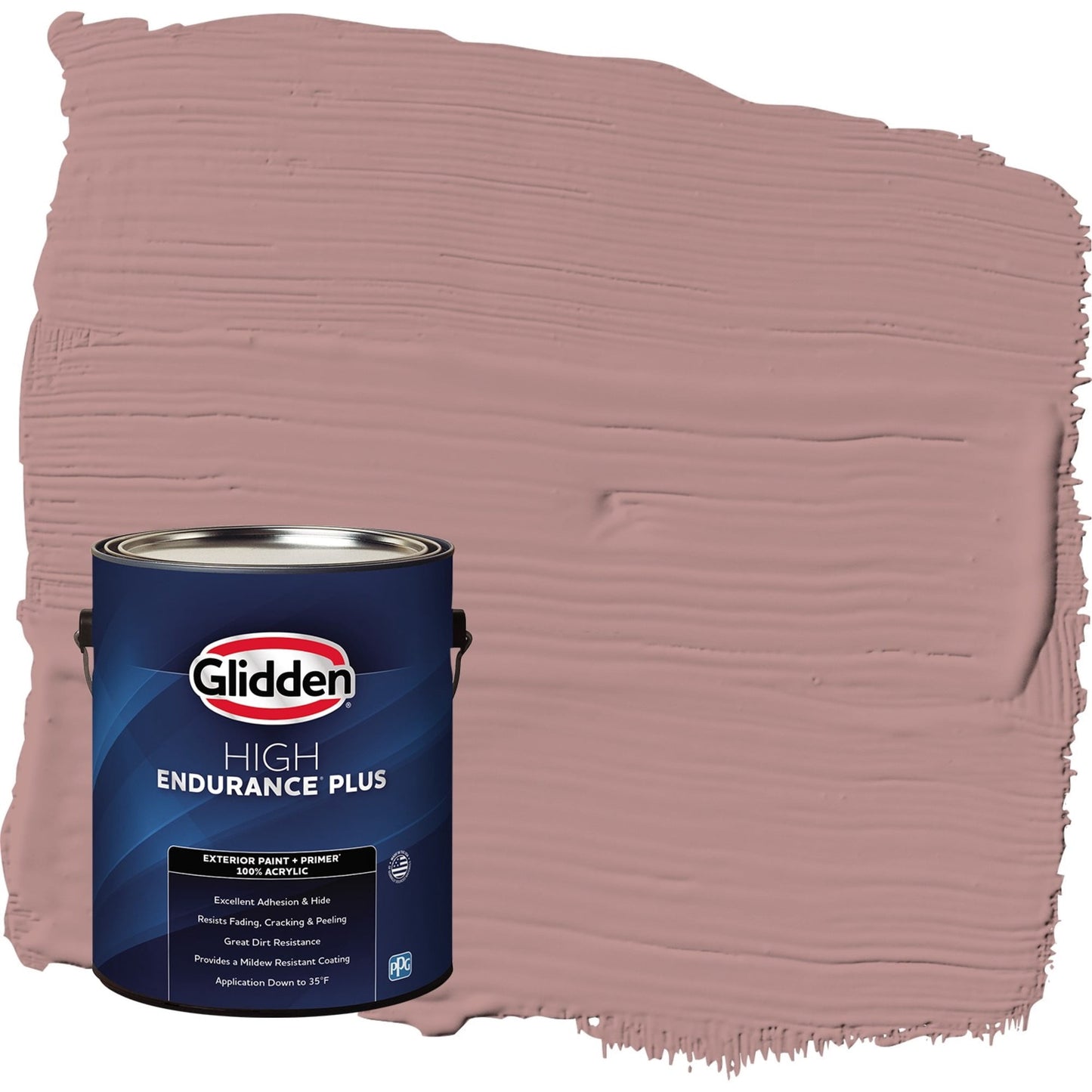 Glidden HEP Brandy Snaps / Red Flat Exterior Paint with Primer, 1 Gallon