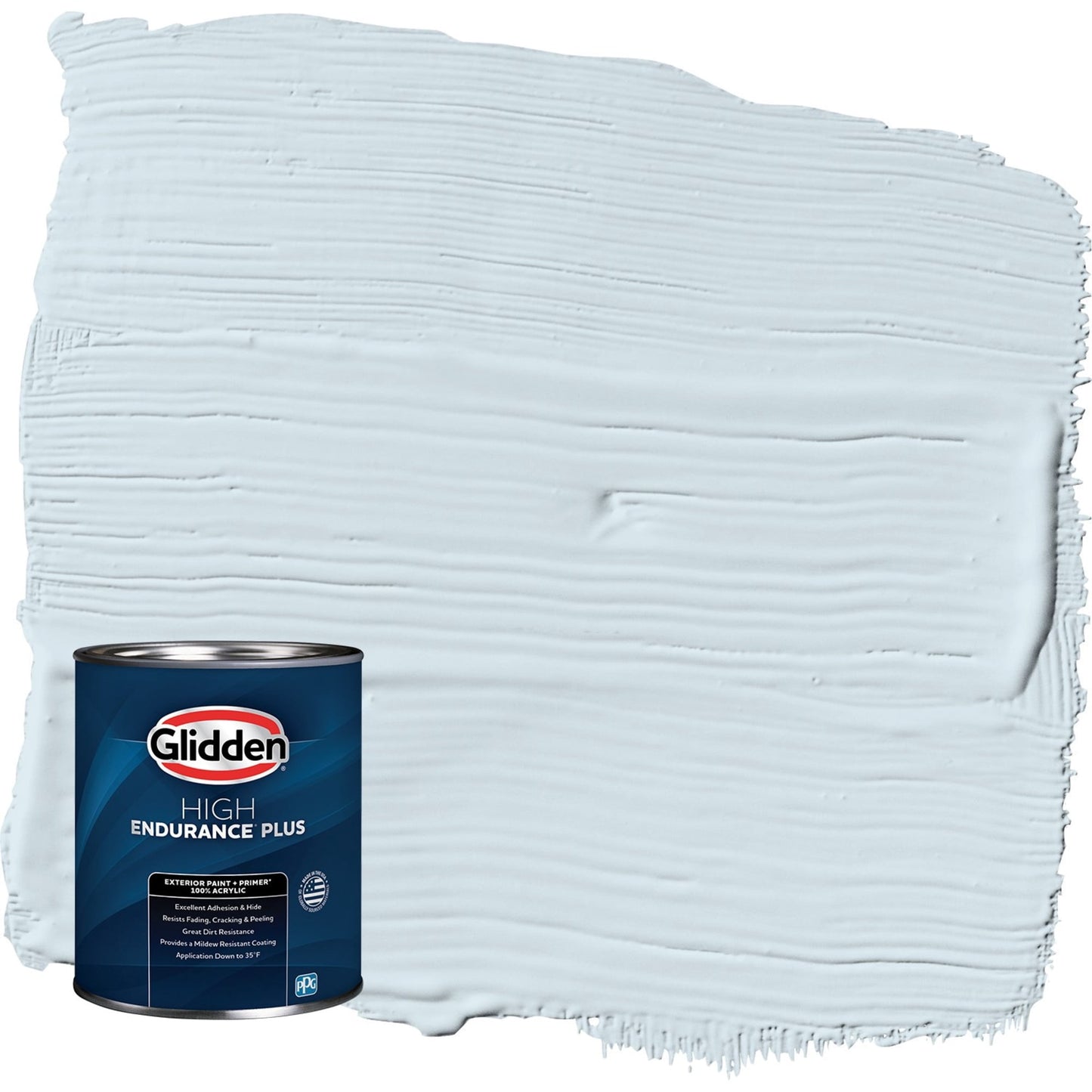 Glidden HEP Breakwater / Blue Satin Exterior Paint with Primer, 1 Quart