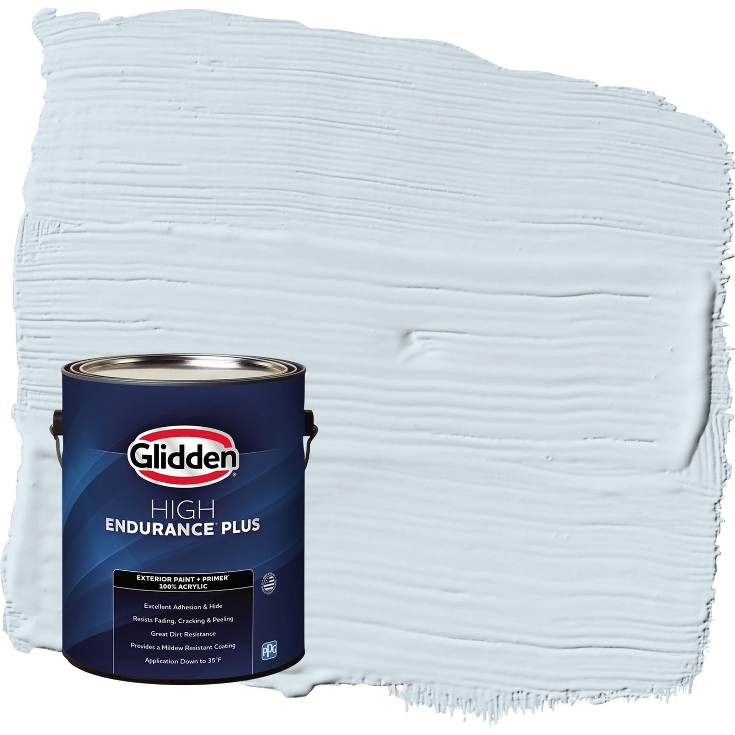 Glidden HEP Breakwater / Blue Semi-Gloss Exterior Paint with Primer, 1 Gallon