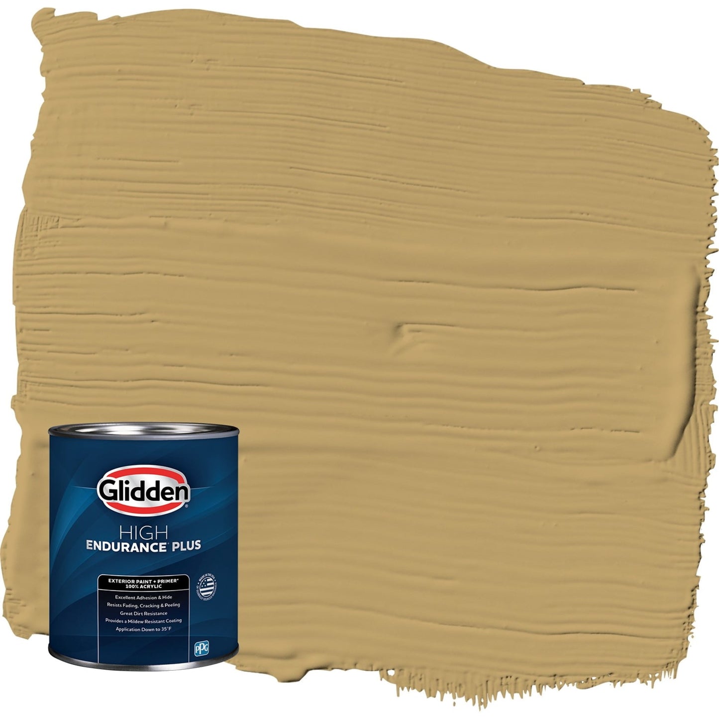 Glidden HEP Buffalo Hide / Yellow Semi-Gloss Exterior Paint with Primer, 1 Quart
