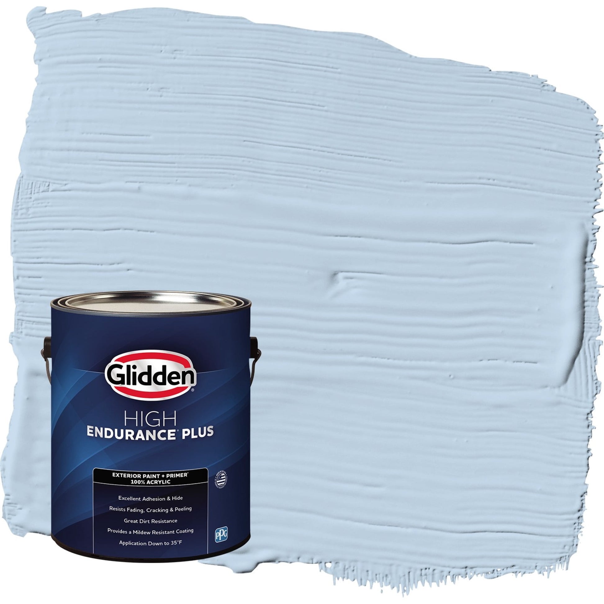 Glidden HEP C'est La Vie / Blue Satin Exterior Paint with Primer, 1 Gallon