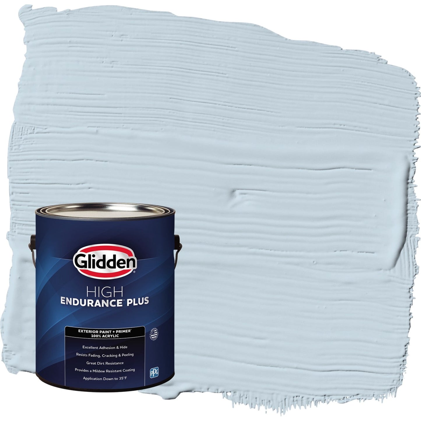 Glidden HEP Calm Sea / Blue Semi-Gloss Exterior Paint with Primer, 1 Gallon