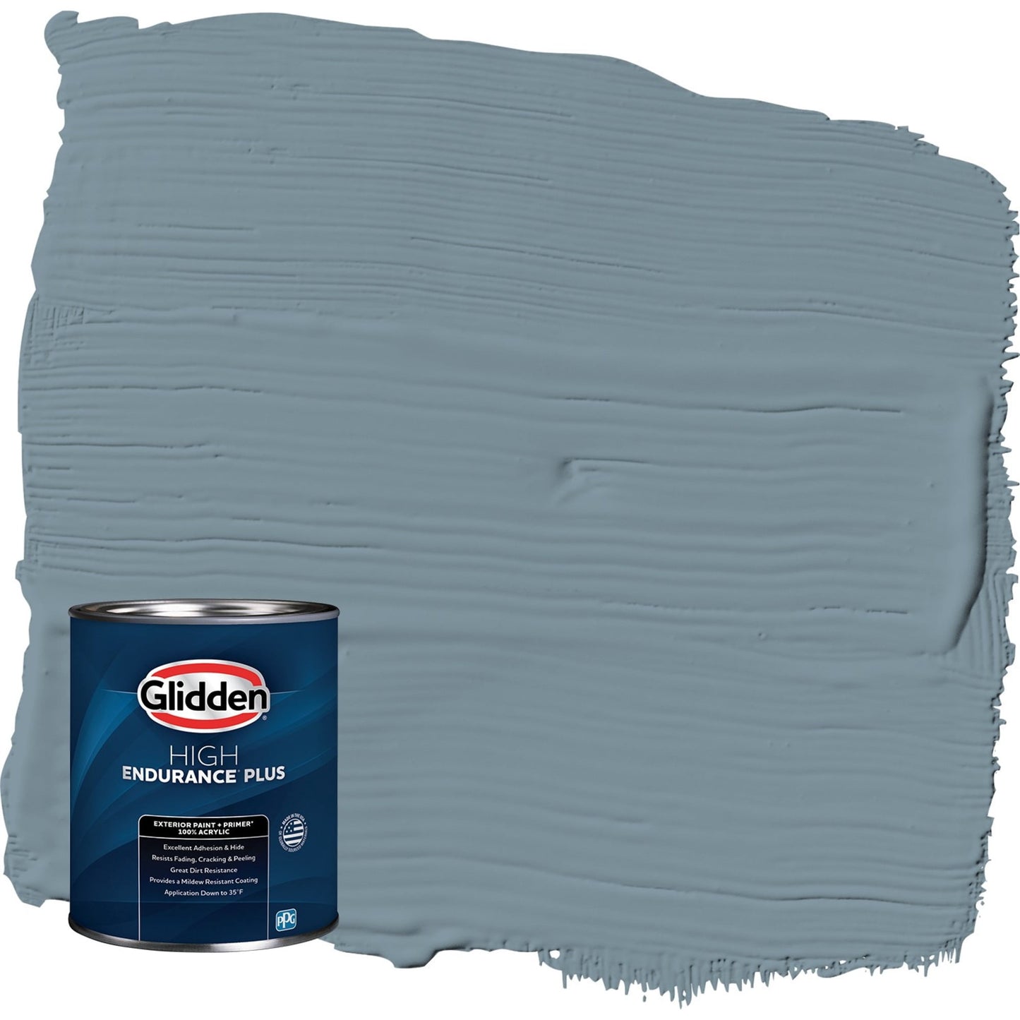Glidden HEP Chalky Blue / Blue Semi-Gloss Exterior Paint with Primer, 1 Quart