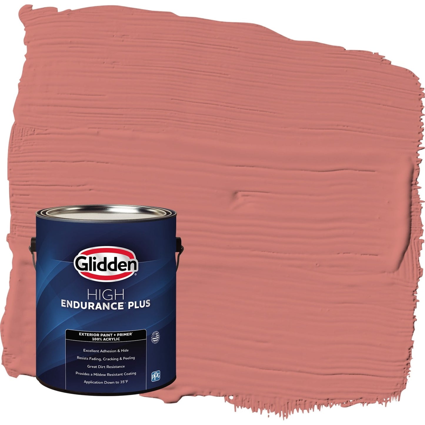 Glidden HEP Chili Pepper / Red Flat Exterior Paint with Primer, 1 Gallon