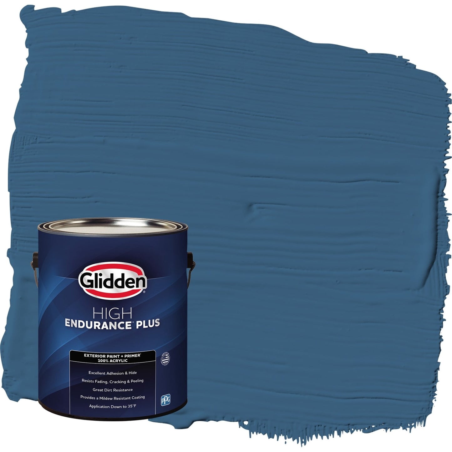 Glidden HEP Chinese Porcelain / Blue Semi-Gloss Exterior Paint with Primer, 1 Gallon