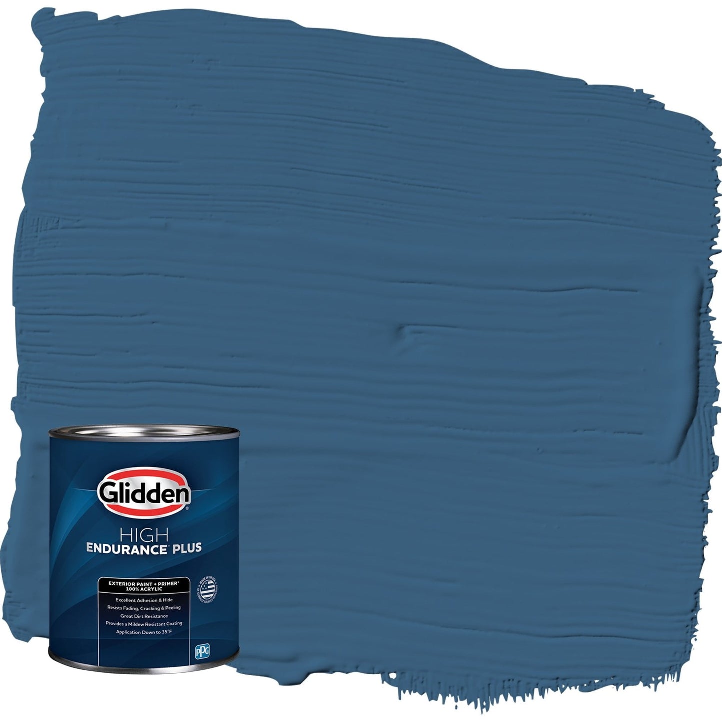 Glidden HEP Chinese Porcelain / Blue Semi-Gloss Exterior Paint with Primer, 1 Quart