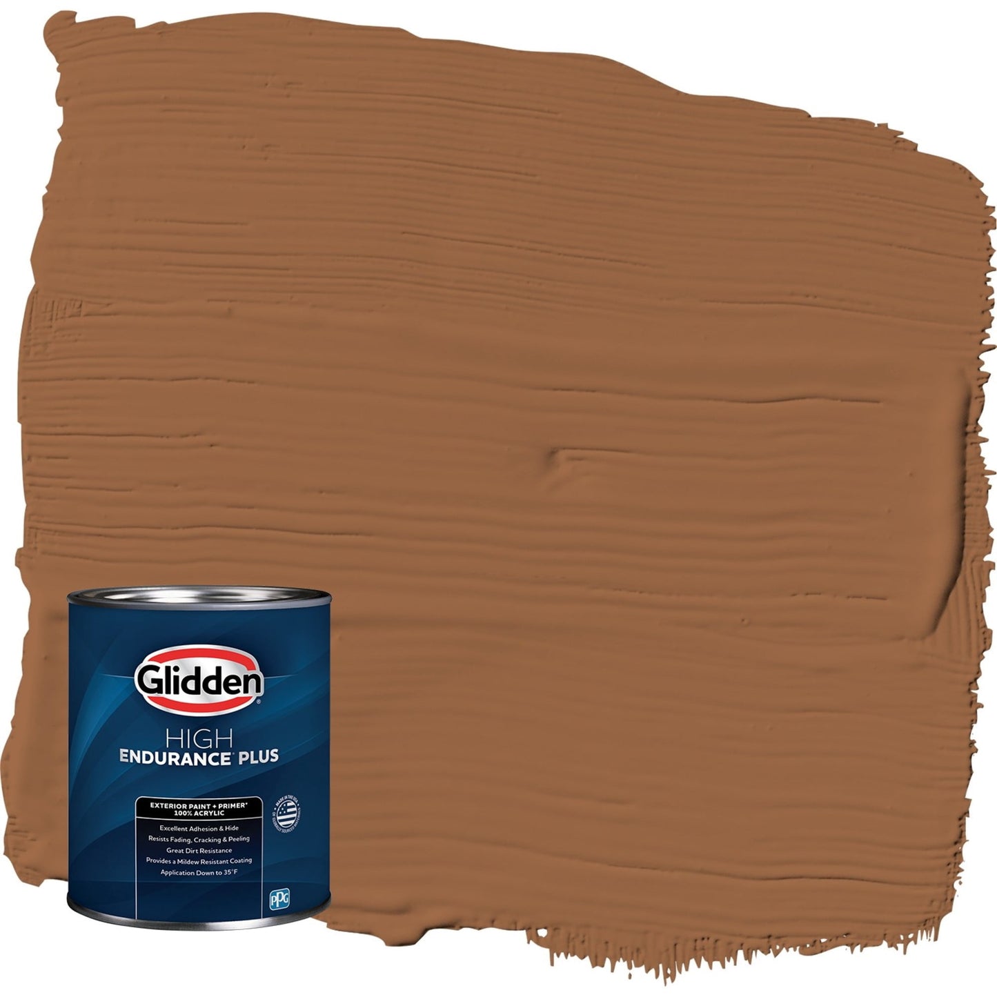 Glidden HEP Cinnamon Stick / Orange Satin Exterior Paint with Primer, 1 Quart