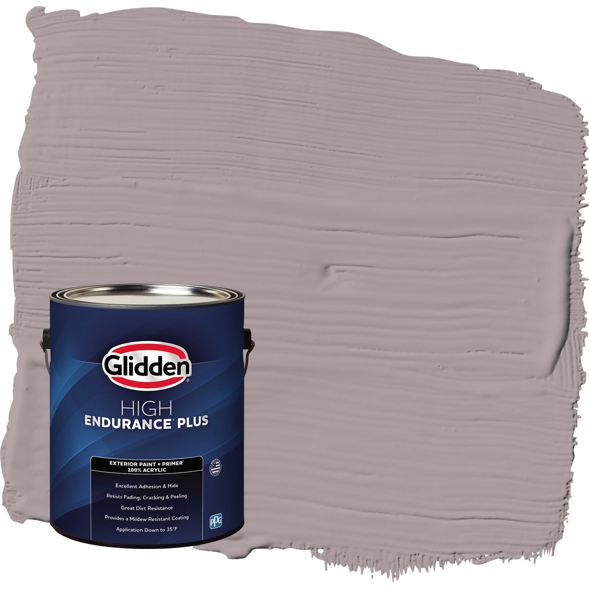 Glidden HEP Coffee Custard / Purple Flat Exterior Paint with Primer, 1 Gallon