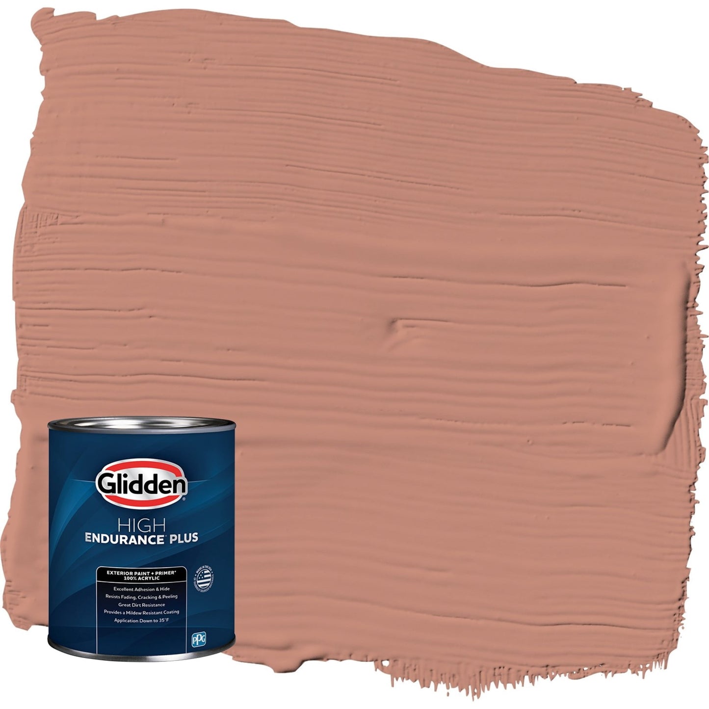 Glidden HEP Copper Trail / Orange Semi-Gloss Exterior Paint with Primer, 1 Quart
