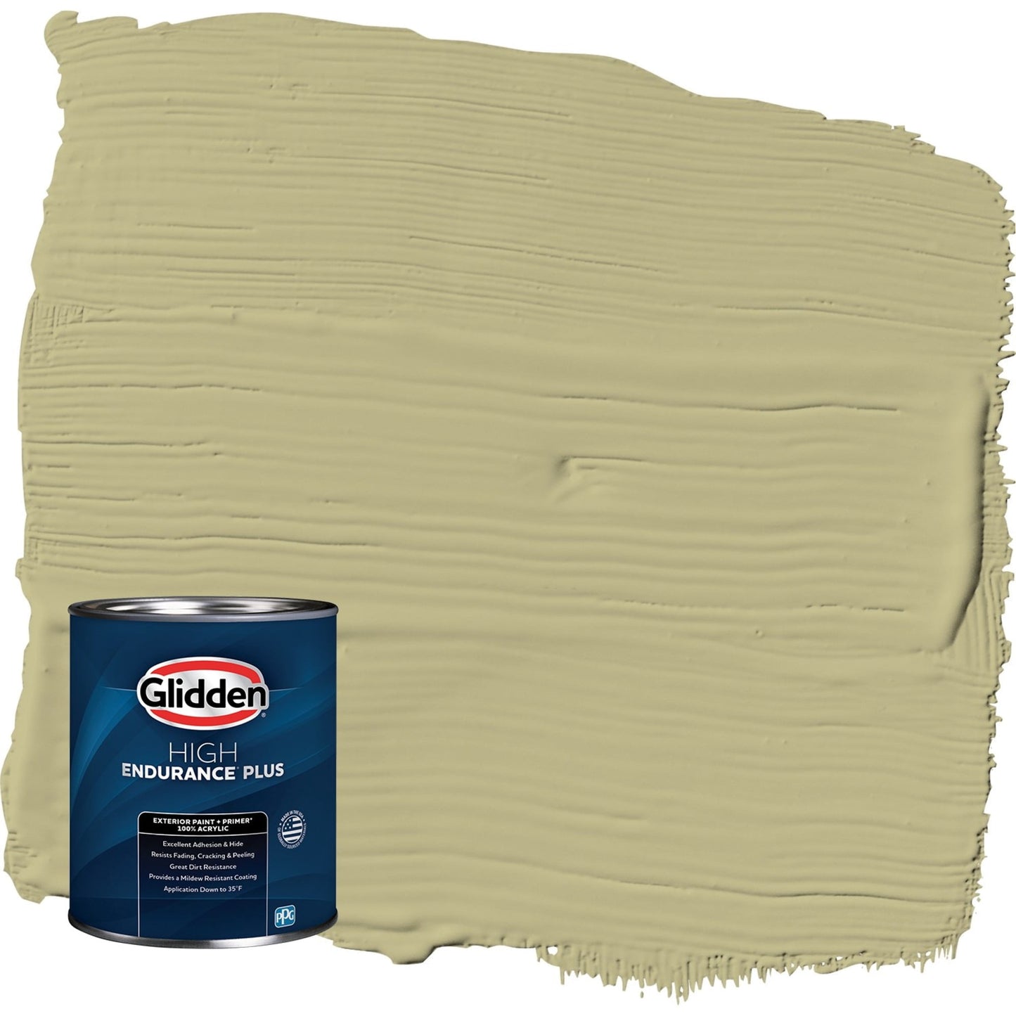 Glidden HEP Cress Green / Green Satin Exterior Paint with Primer, 1 Quart