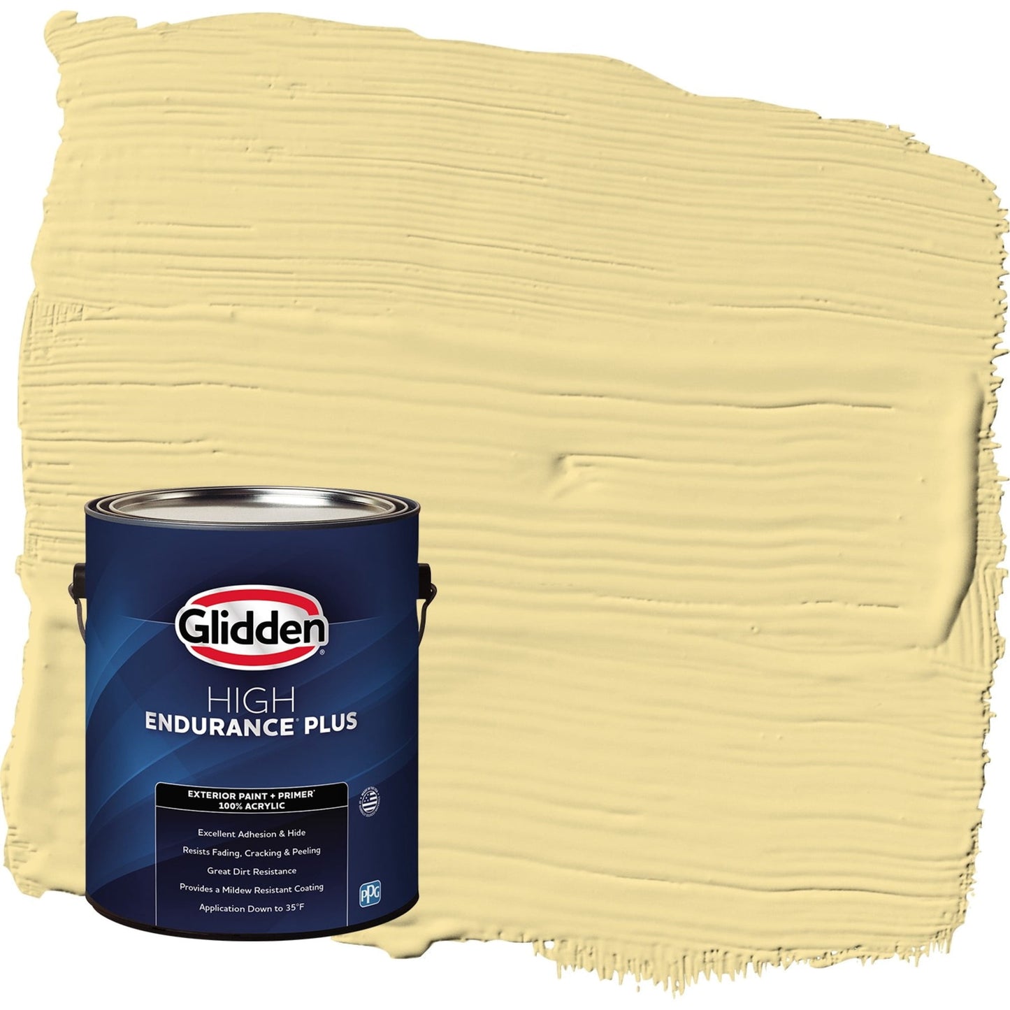 Glidden HEP Demeter / Yellow Flat Exterior Paint with Primer, 1 Gallon