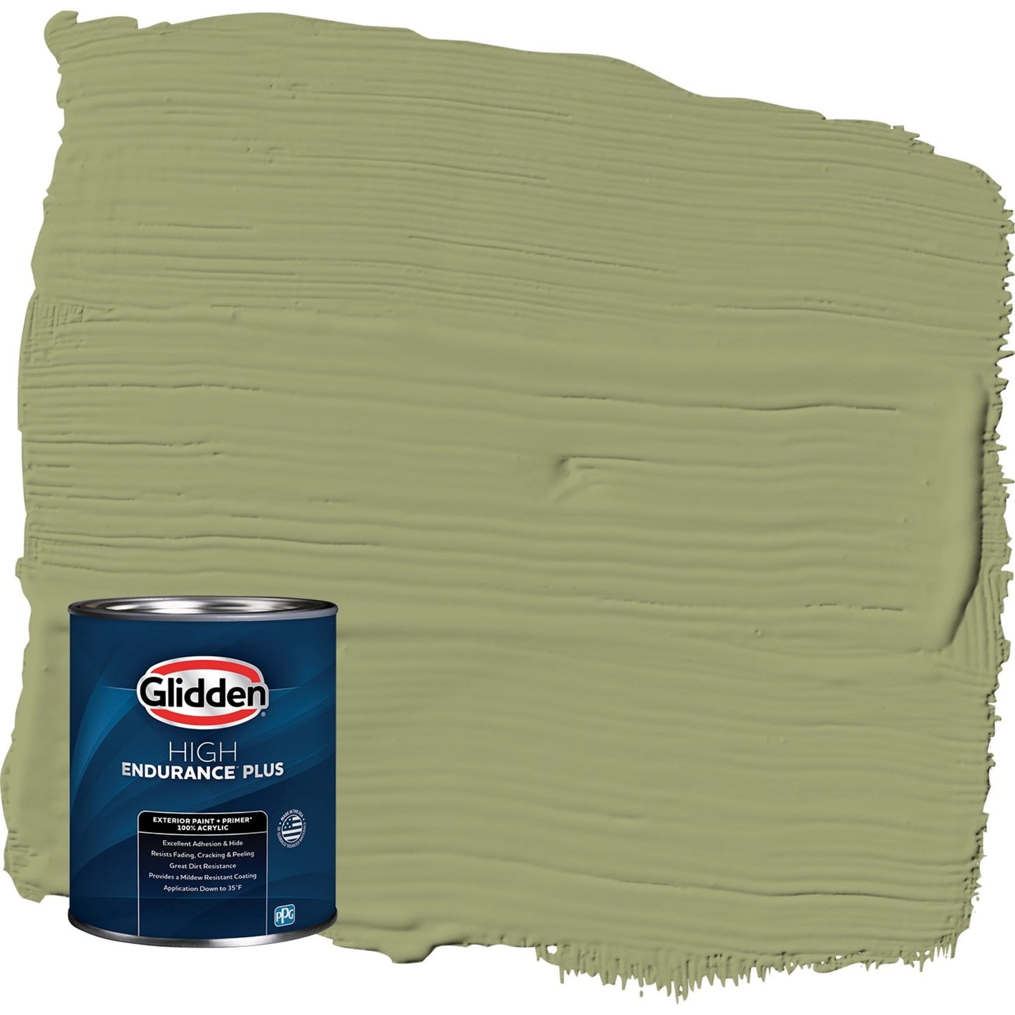 Glidden HEP Dill / Green Semi-Gloss Exterior Paint with Primer, 1 Quart
