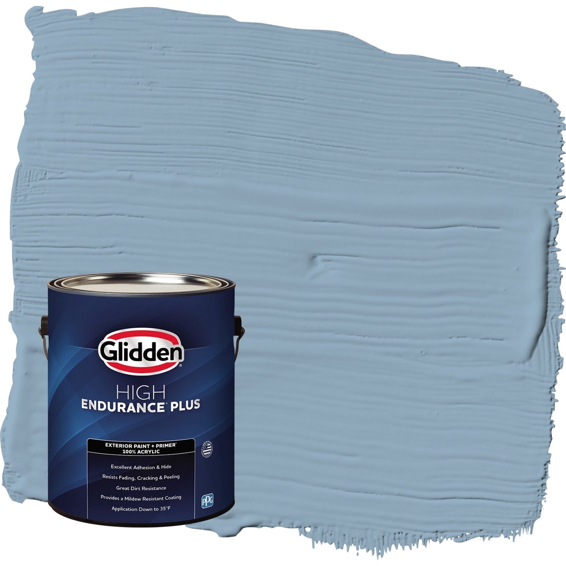 Glidden HEP Dresden Dream / Blue Semi-Gloss Exterior Paint with Primer, 1 Gallon