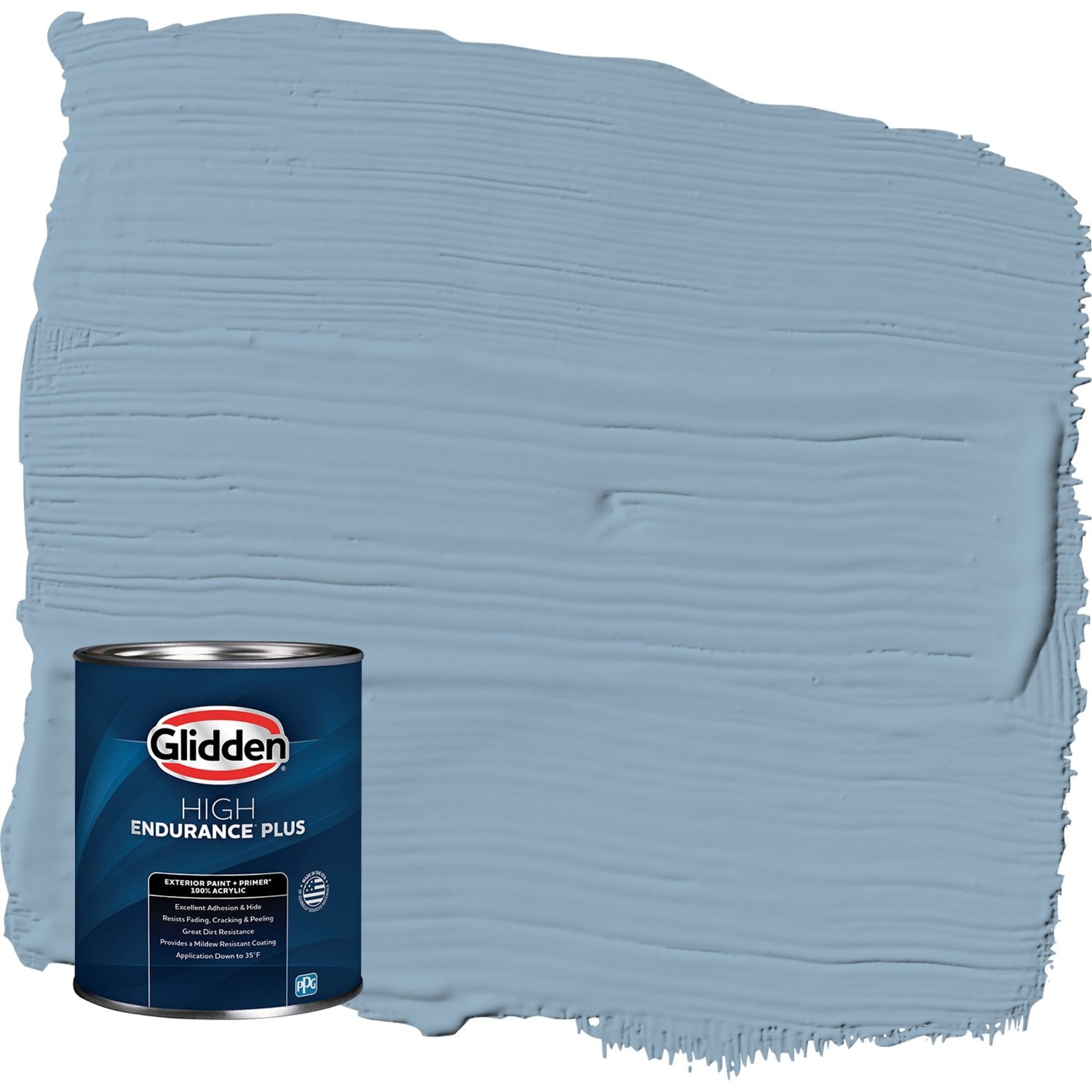 Glidden HEP Dresden Dream / Blue Semi-Gloss Exterior Paint with Primer, 1 Quart