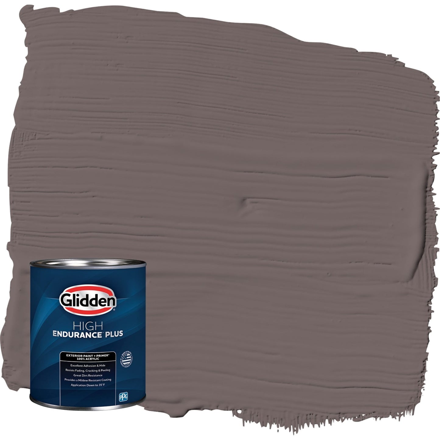 Glidden HEP Eagle Eye / Brown Satin Exterior Paint with Primer, 1 Quart