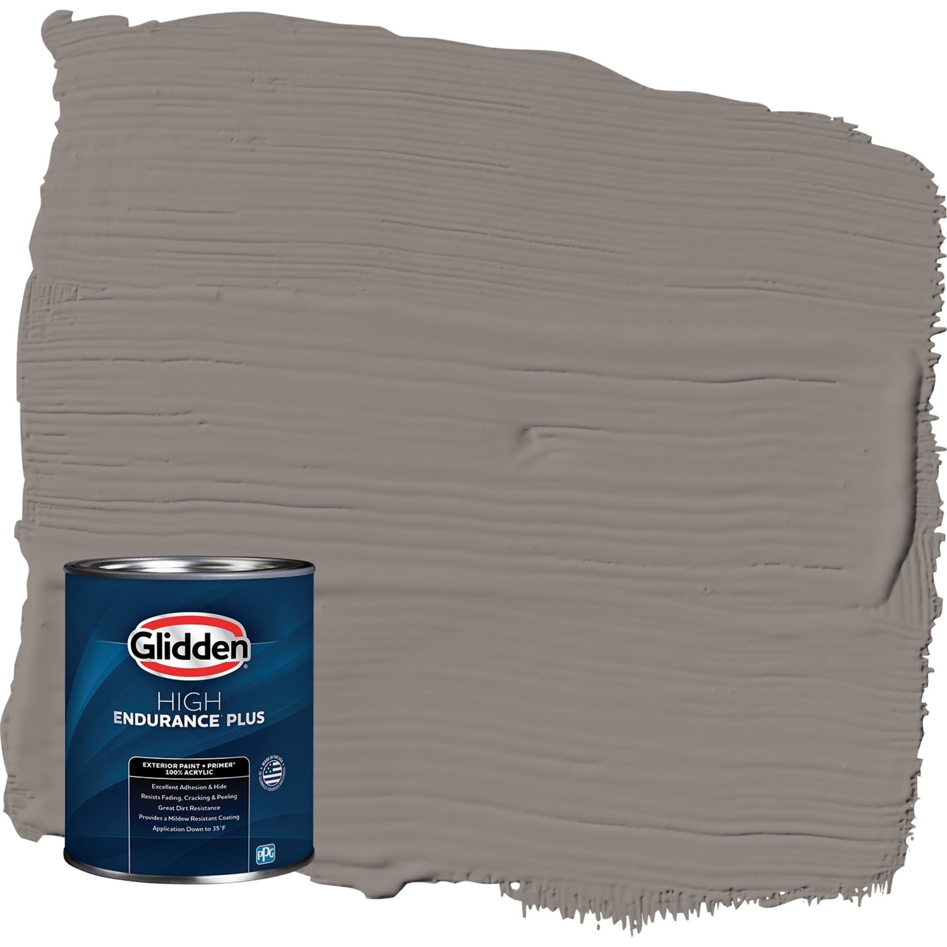 Glidden HEP Elephant Gray / Grey Semi-Gloss Exterior Paint with Primer, 1 Quart