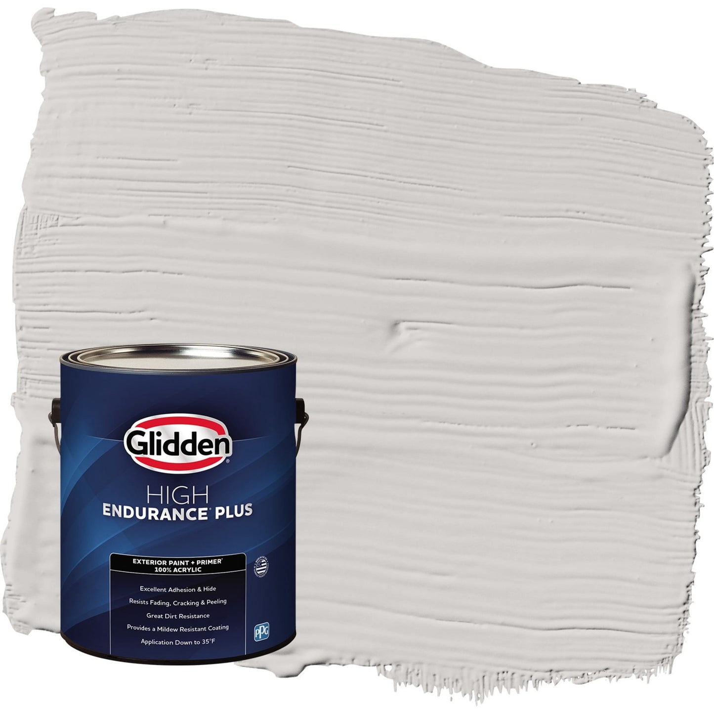 Glidden HEP Elusion / Grey Satin Exterior Paint with Primer, 1 Gallon