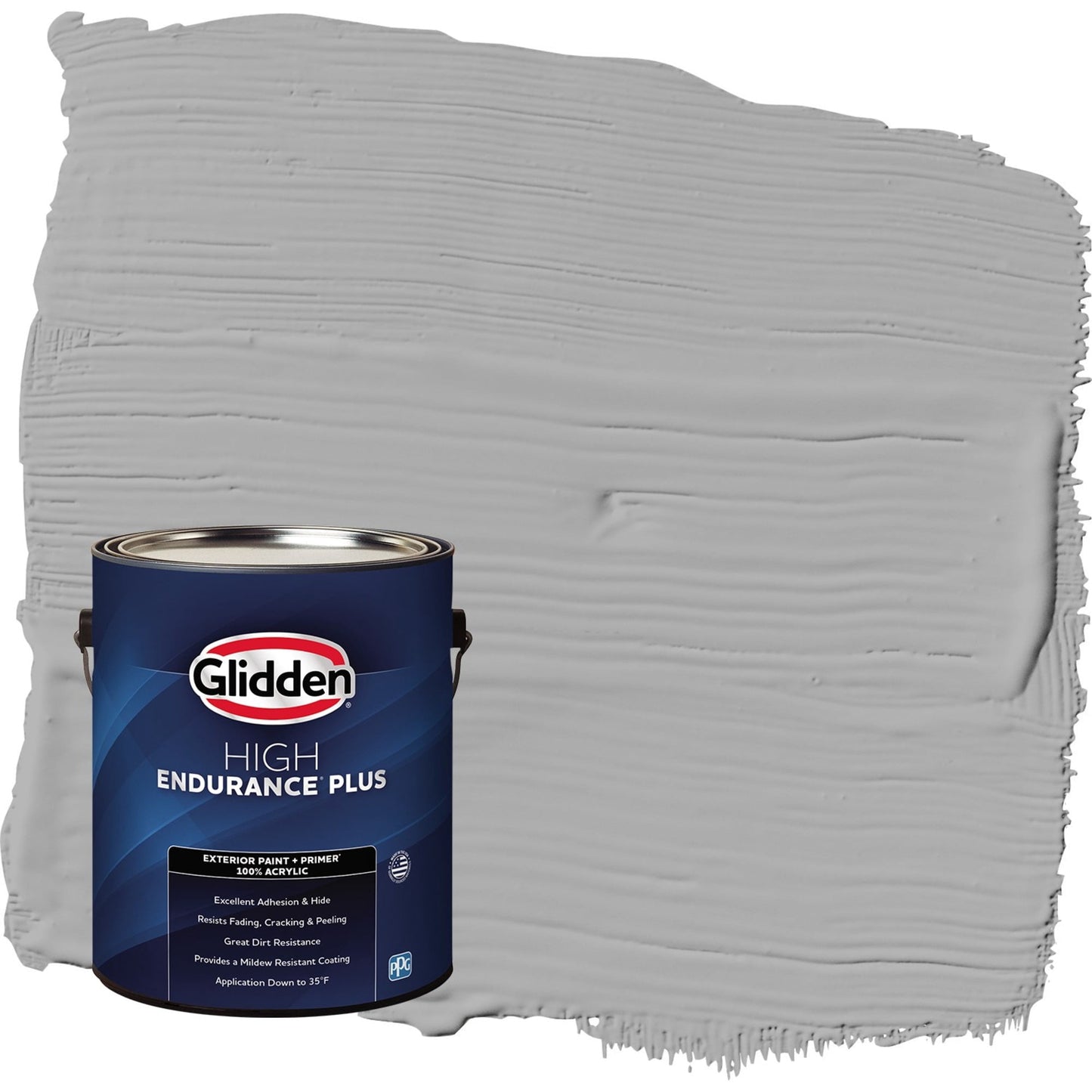 Glidden HEP Flagstone / Gray Semi-Gloss Exterior Paint with Primer, 1 Gallon