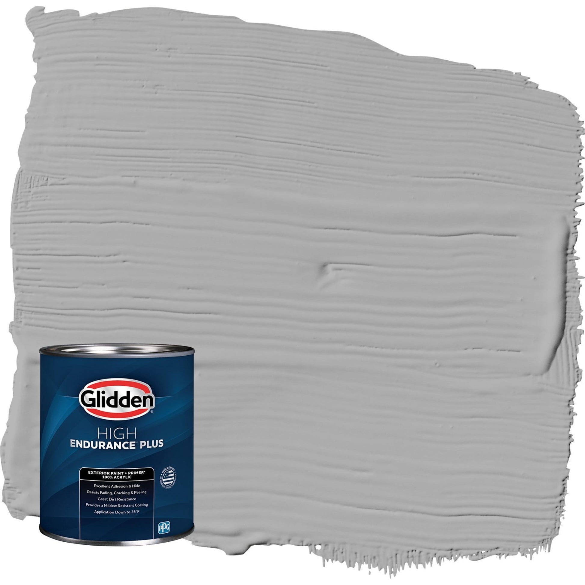 Glidden HEP Flagstone / Gray Semi-Gloss Exterior Paint with Primer, 1 Quart