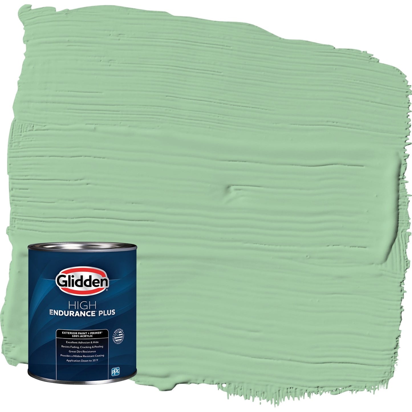 Glidden HEP French Market / Green Semi-Gloss Exterior Paint with Primer, 1 Quart