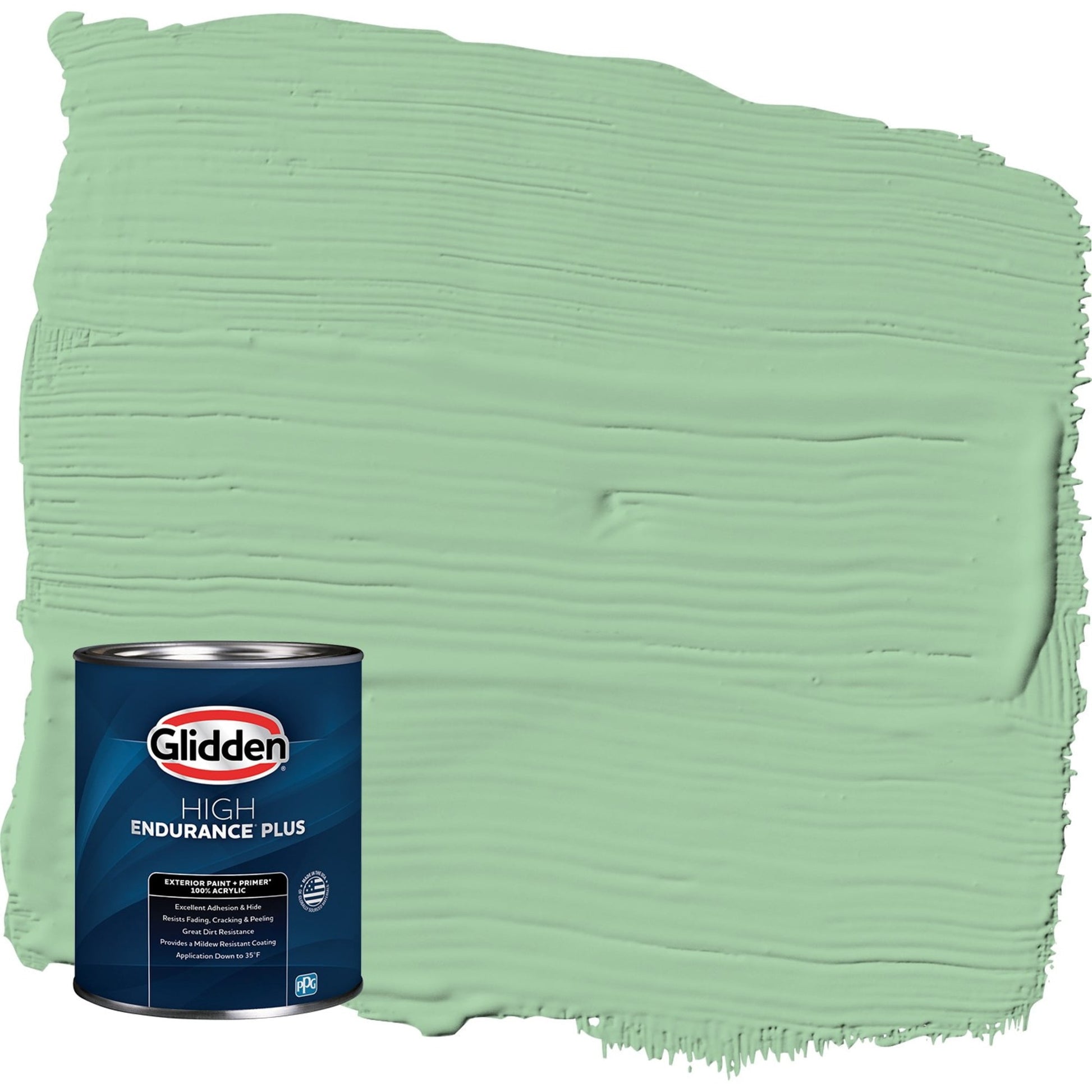 Glidden HEP French Market / Green Semi-Gloss Exterior Paint with Primer, 1 Quart