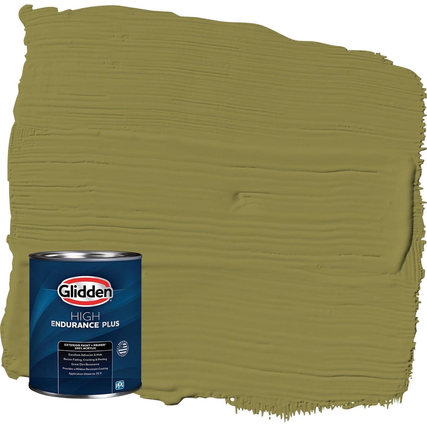 Glidden HEP Frog's Legs / Green Satin Exterior Paint with Primer, 1 Quart