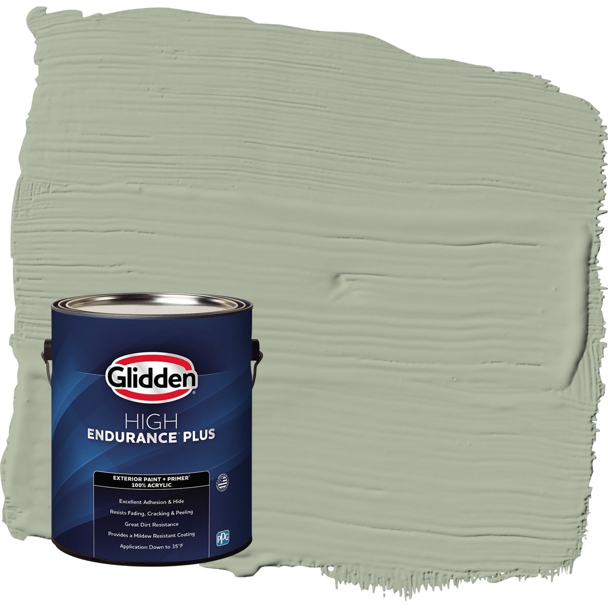 Glidden HEP Gargoyle / Green Satin Exterior Paint with Primer, 1 Gallon