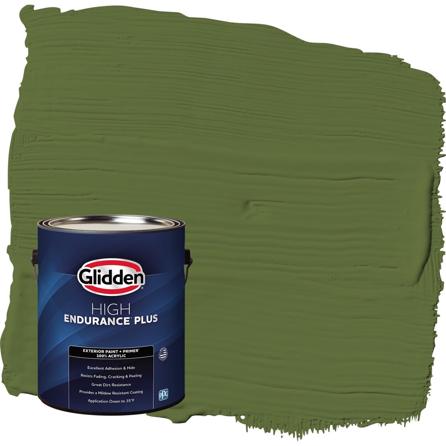 Glidden HEP Globe Artichoke / Green Semi-Gloss Exterior Paint with Primer, 1 Gallon
