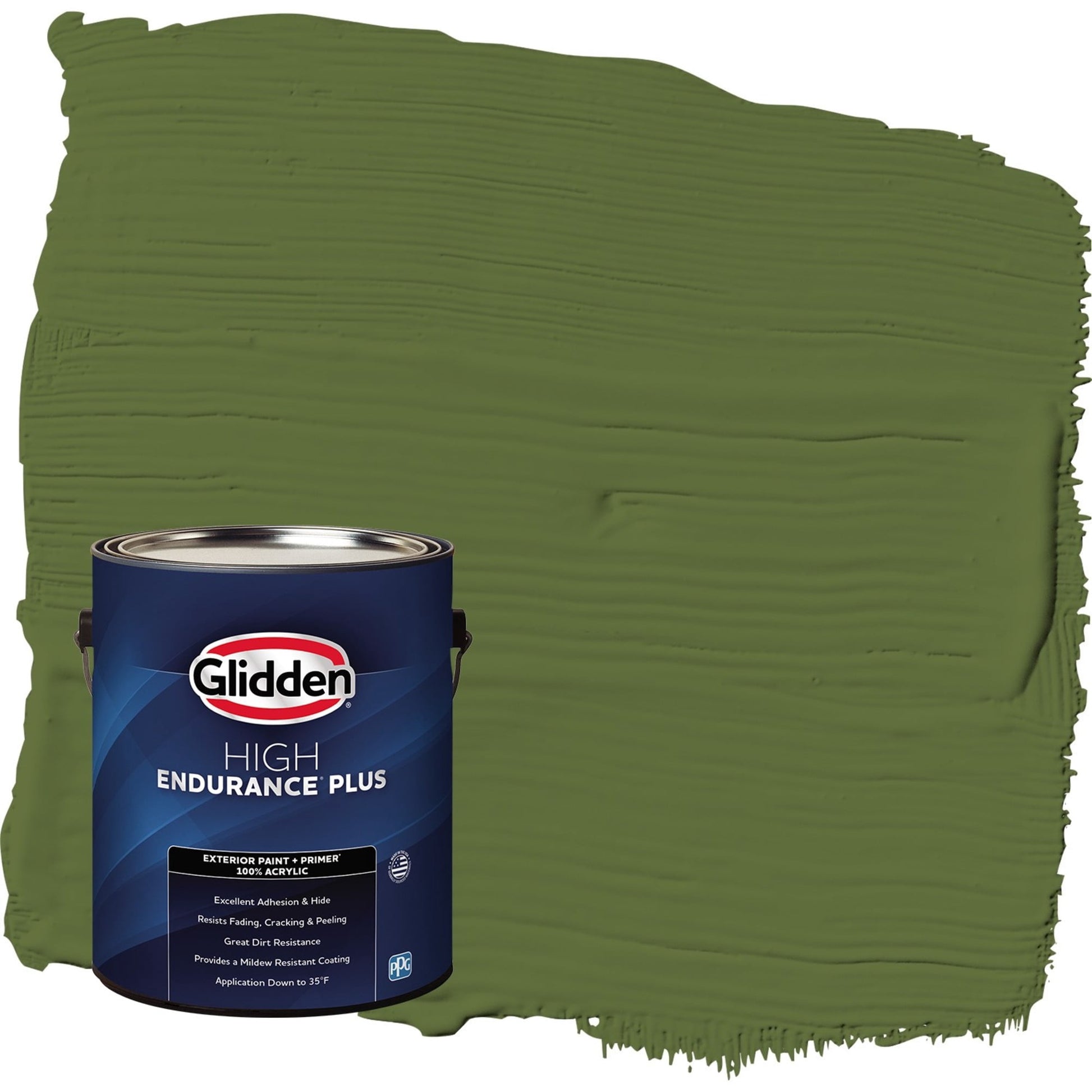 Glidden HEP Globe Artichoke / Green Semi-Gloss Exterior Paint with Primer, 1 Gallon