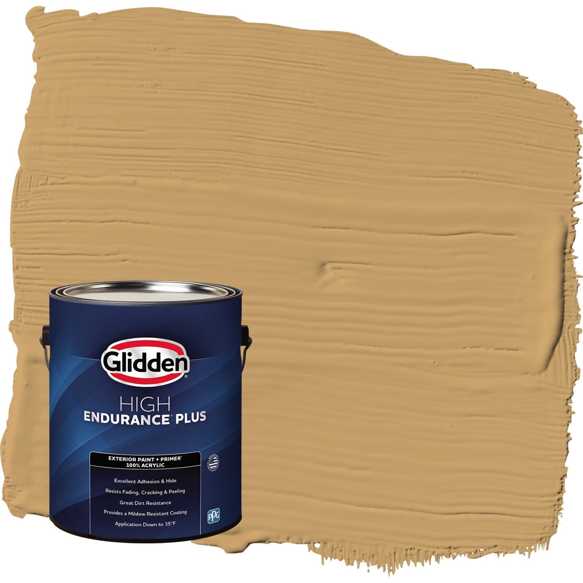 Glidden HEP Good Life / Yellow Satin Exterior Paint with Primer, 1 Gallon