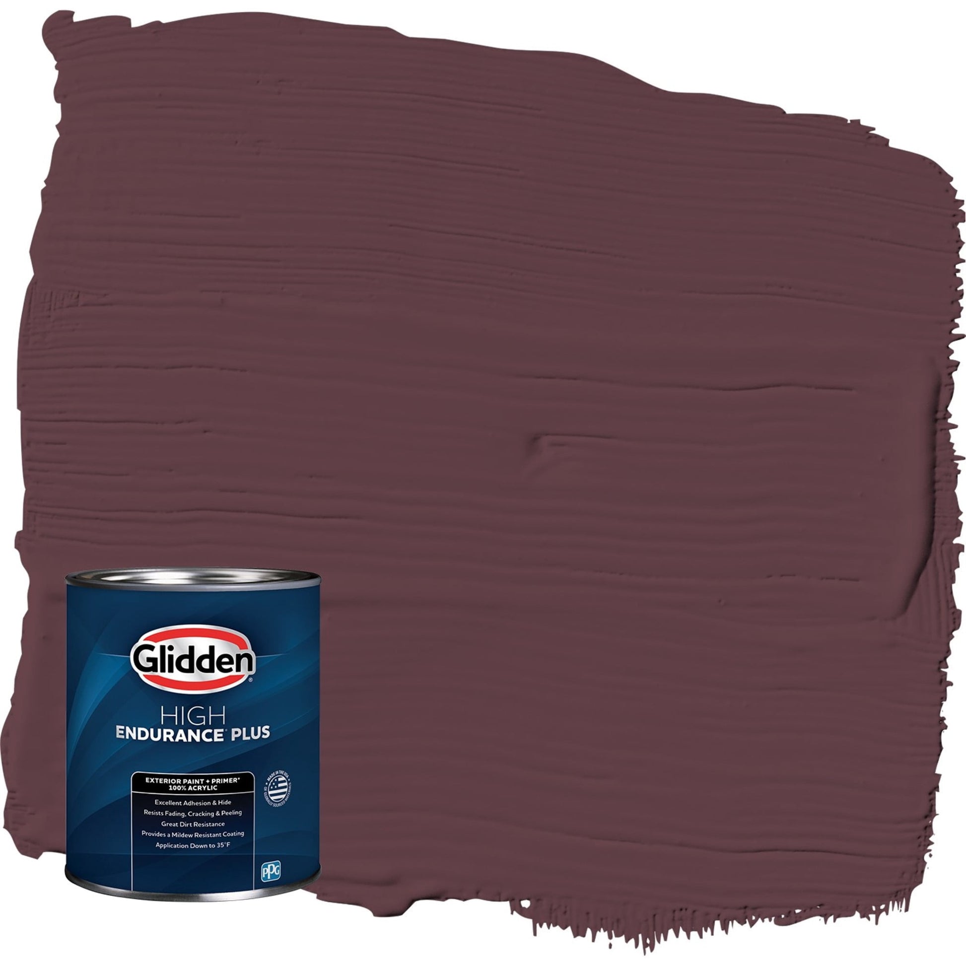 Glidden HEP Gooseberry / Purple Satin Exterior Paint with Primer, 1 Quart
