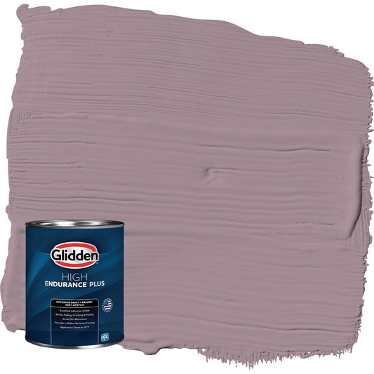 Glidden HEP Gothic Amethyst / Purple Semi-Gloss Exterior Paint with Primer, 1 Quart