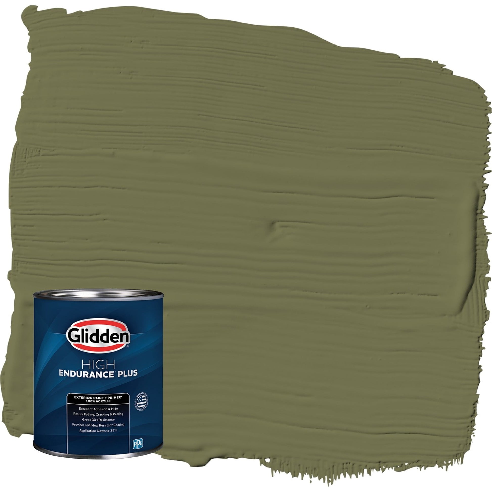 Glidden HEP Gratefully Grass / Green Semi-Gloss Exterior Paint with Primer, 1 Quart