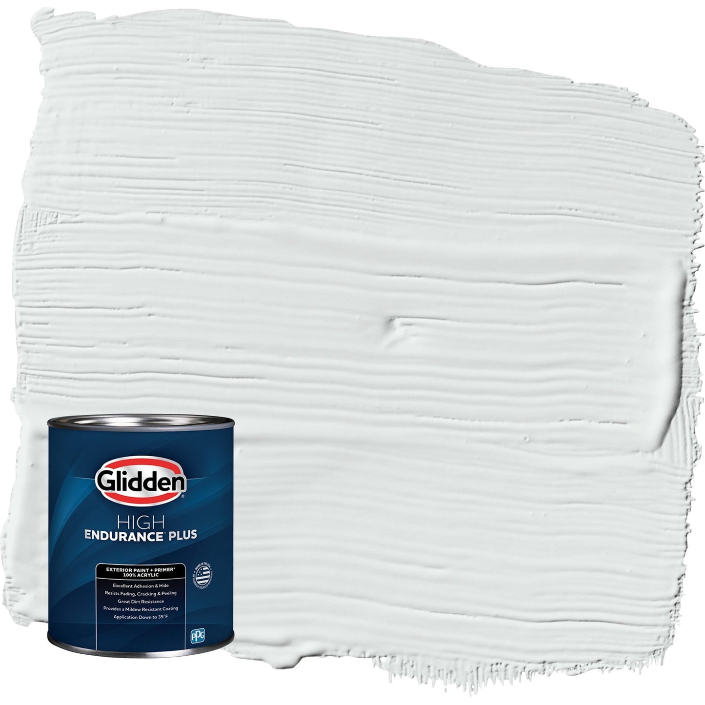 Glidden HEP Gray Glimpse / Grey Satin Exterior Paint with Primer, 1 Quart