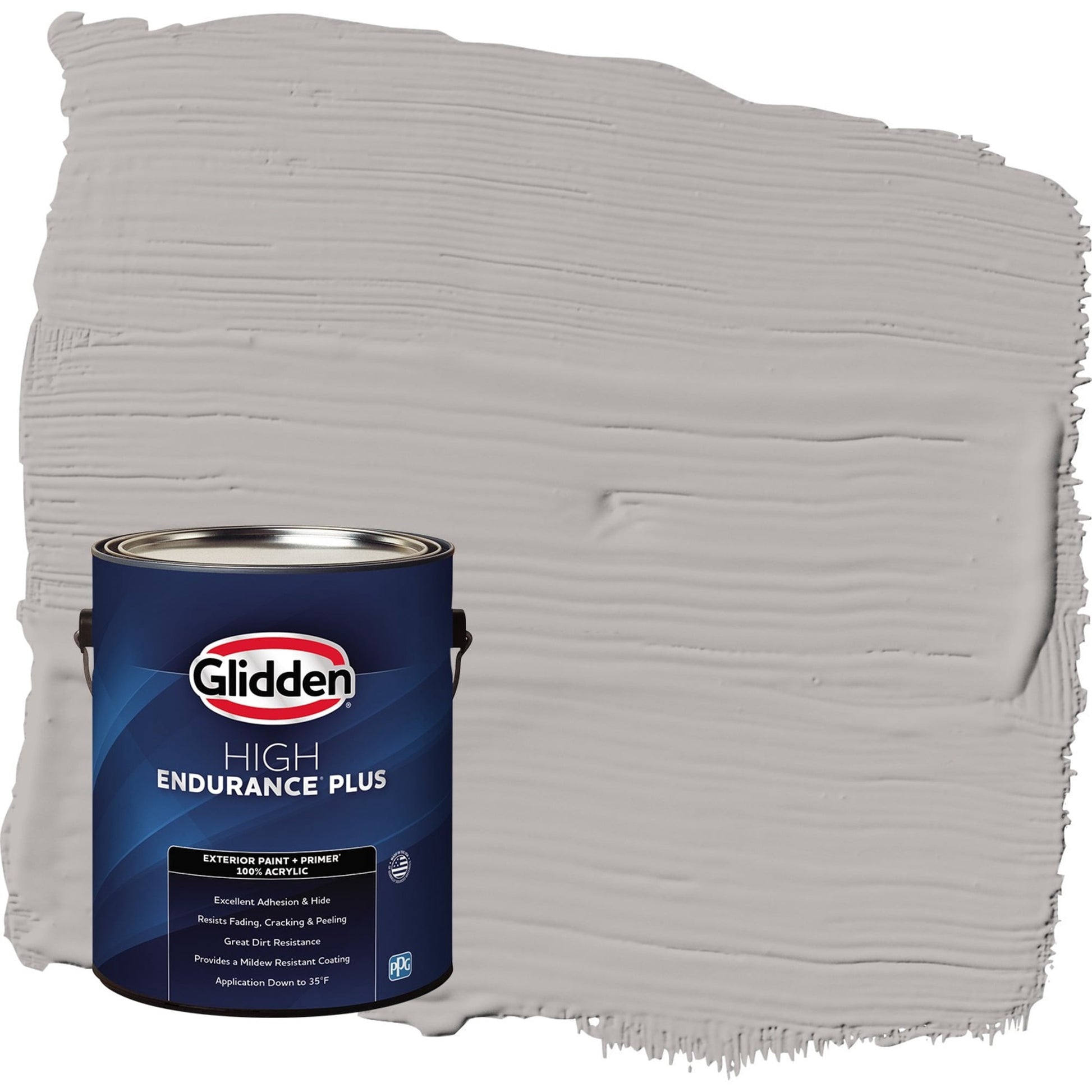 Glidden HEP Gray Marble / Grey Satin Exterior Paint with Primer, 1 Gallon