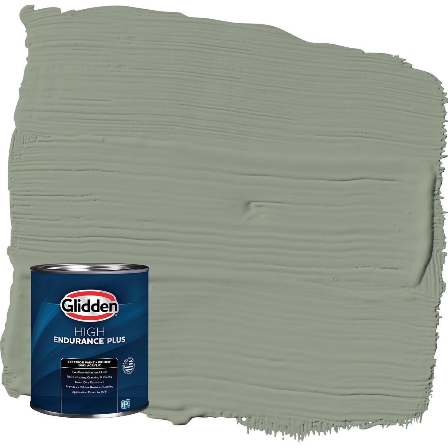 Glidden HEP Green Tea Leaf / Green Semi-Gloss Exterior Paint with Primer, 1 Quart