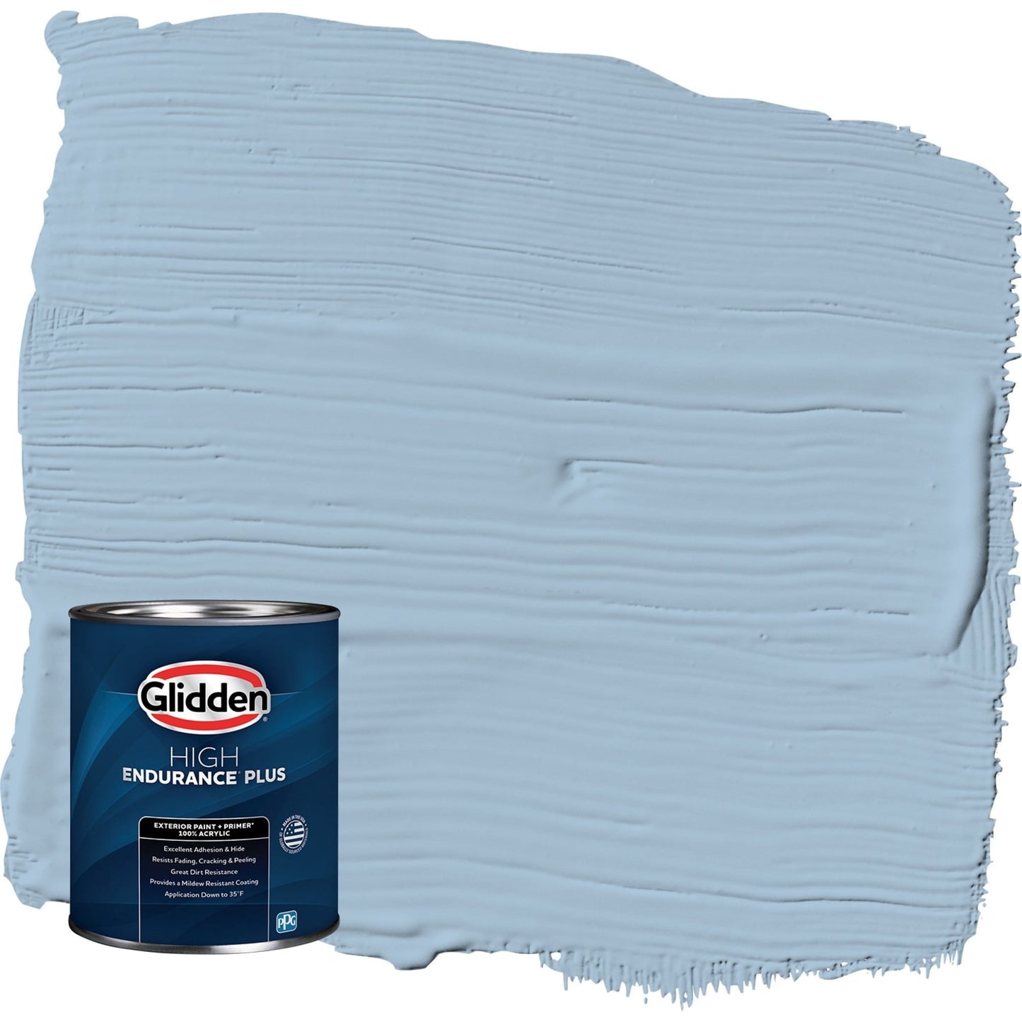 Glidden HEP Heavenly Blue / Blue Semi-Gloss Exterior Paint with Primer, 1 Quart